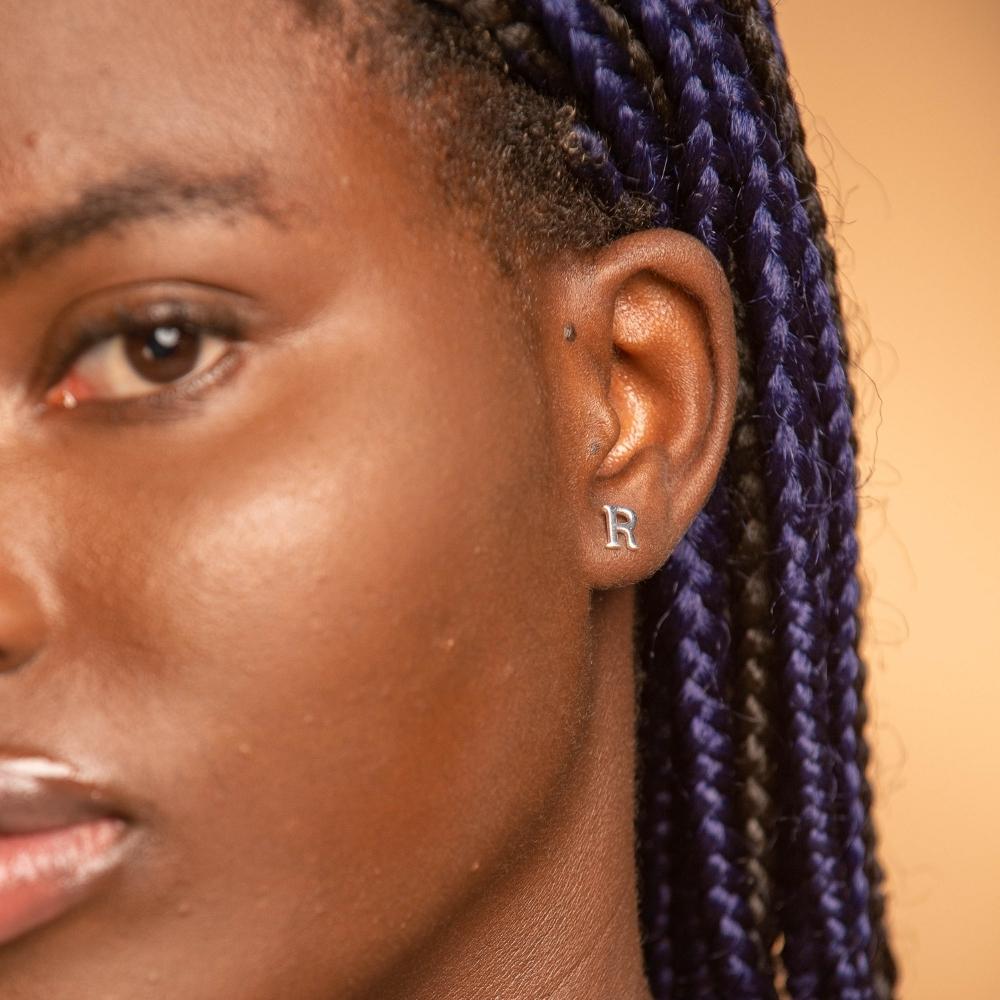 Script Letter Initial Earrings - Camile & Stone