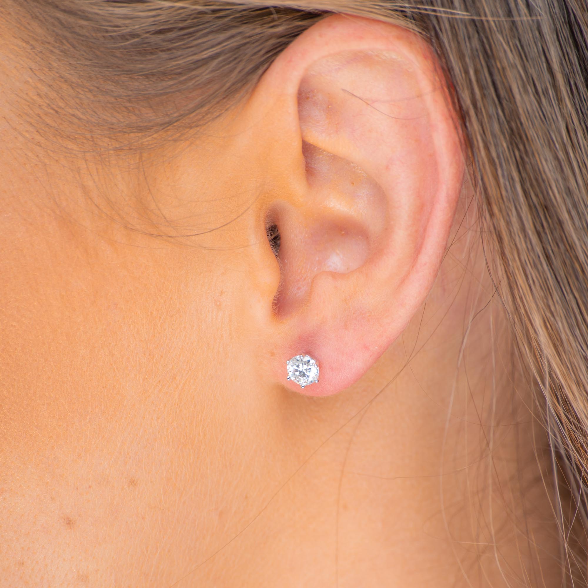 Solitaire Moissanite Stud Earrings 0.5 Carat - Camile & Stone