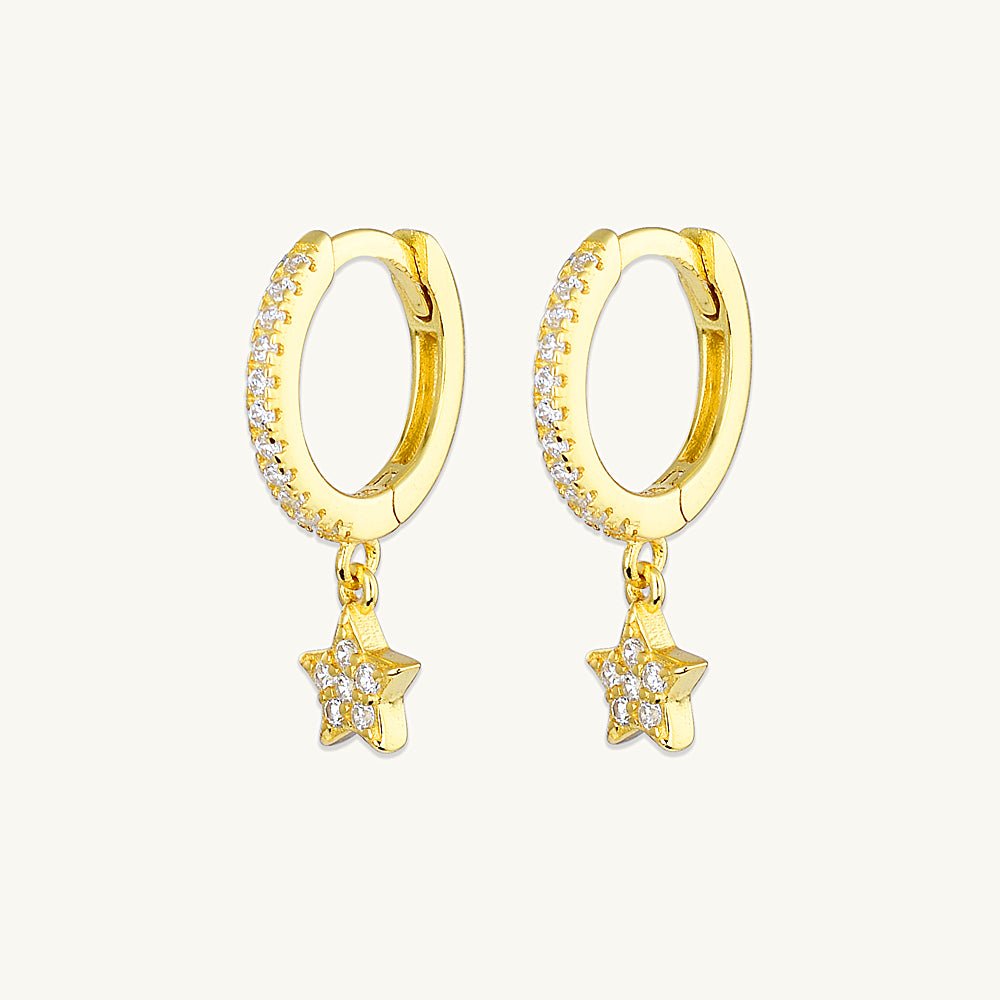 Star Sapphire Hoop Earrings - Camile & Stone