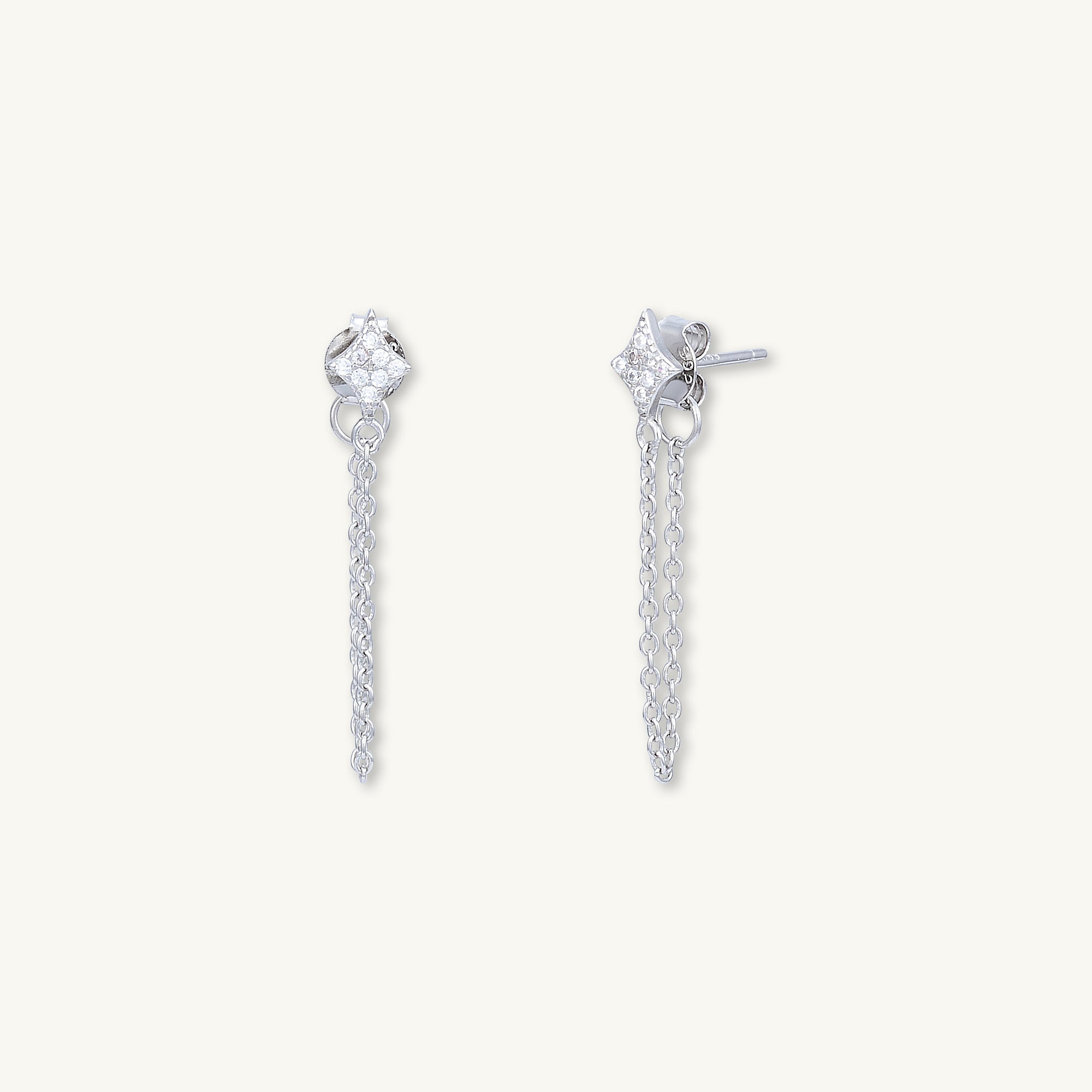 Starlight Sapphire Dangling Earrings - Camile & Stone