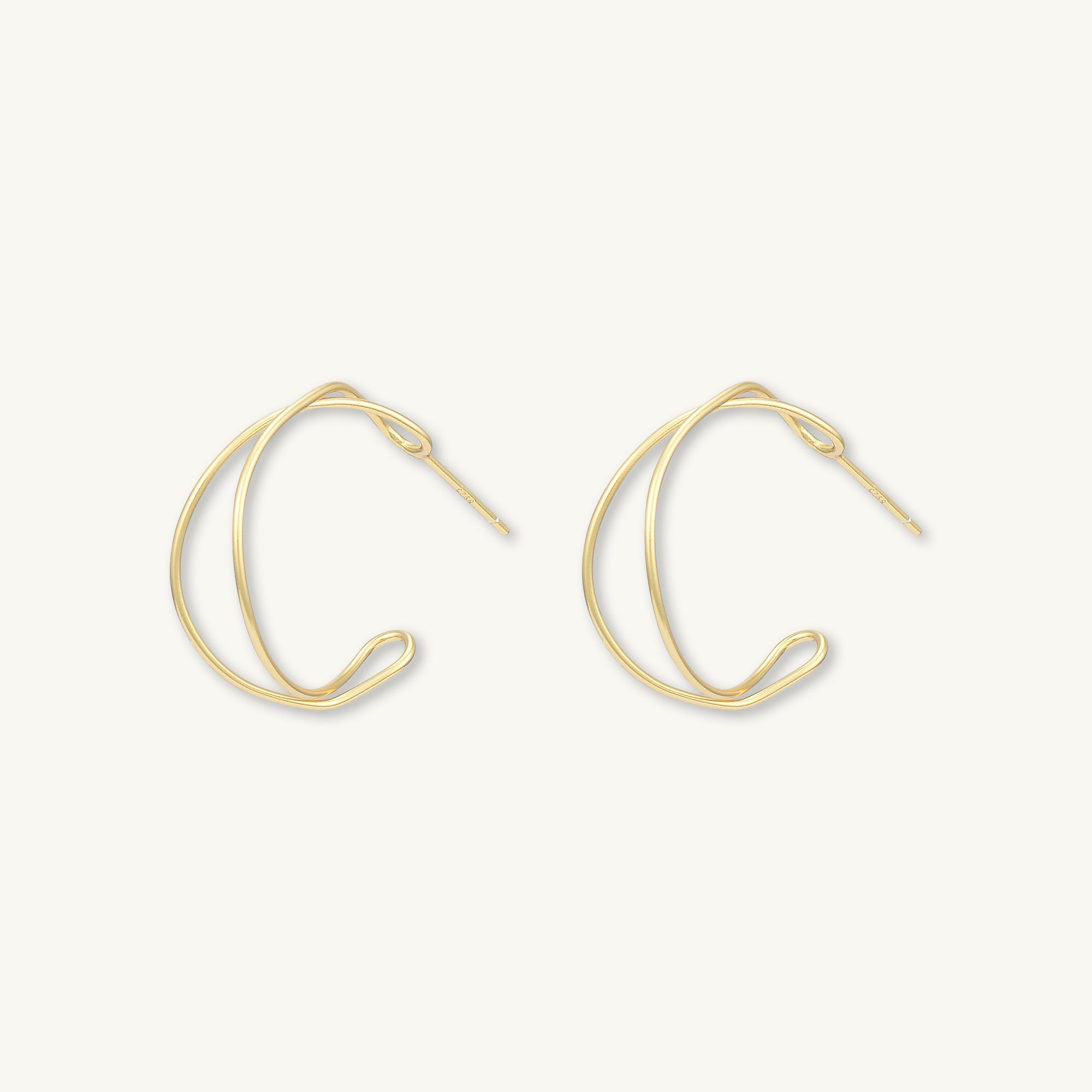 Statement Thin Huggie Hoop Earrings - Camile & Stone