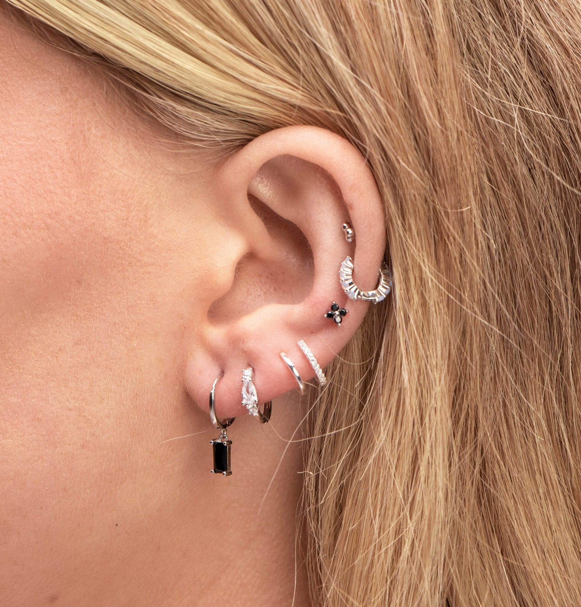 Teardrop Sapphire Huggie Earrings - Camile & Stone