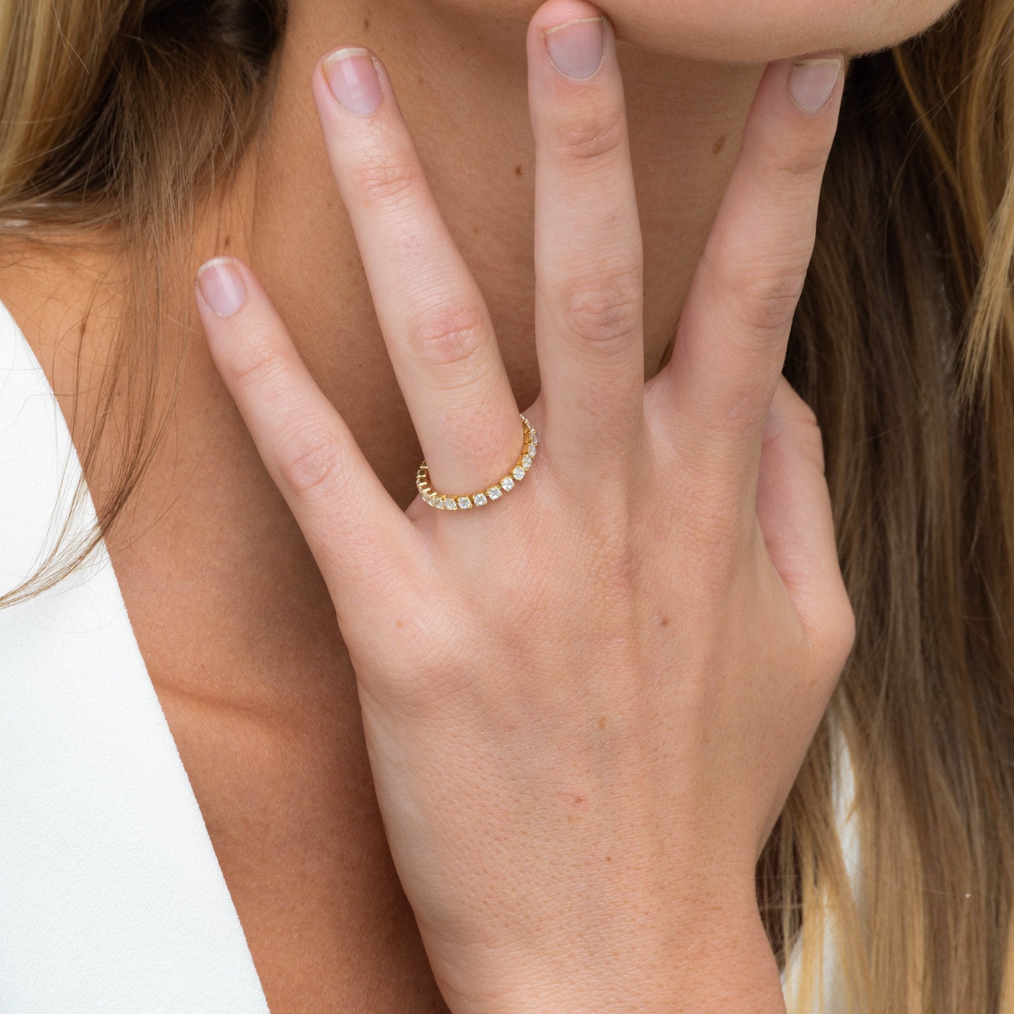 Tennis Eternity Sapphire Ring - Camile & Stone