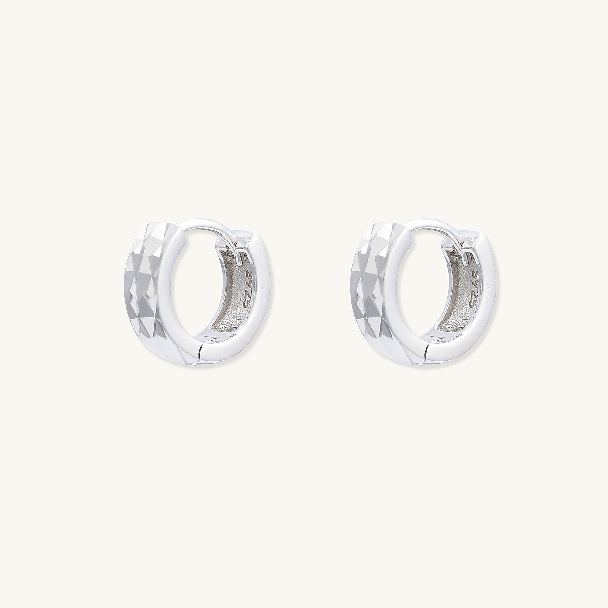 Textured Huggie Hoop Earrings - Camile & Stone