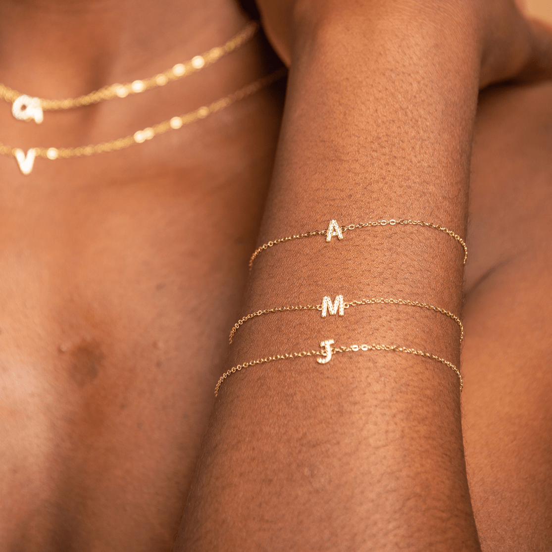 The Original Initial Sapphire Letter Bracelet - Camile & Stone