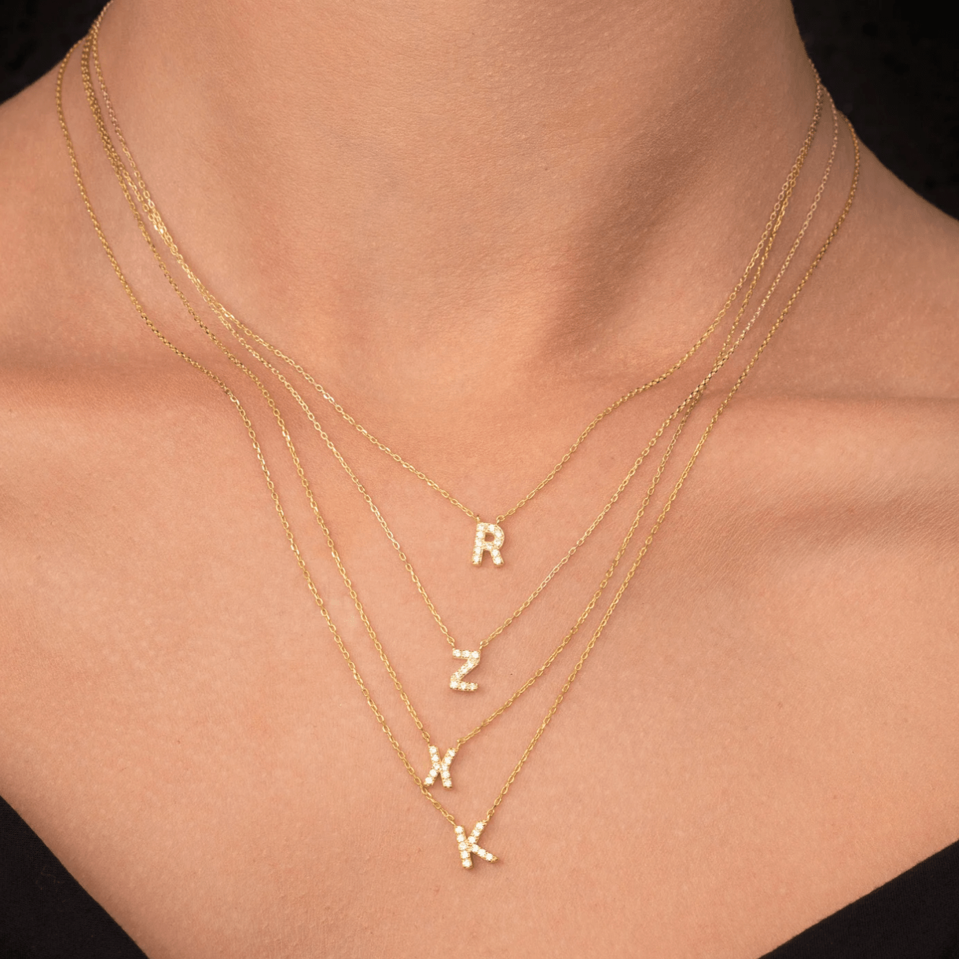 The Original Initial Sapphire Letter Necklace - Camile & Stone