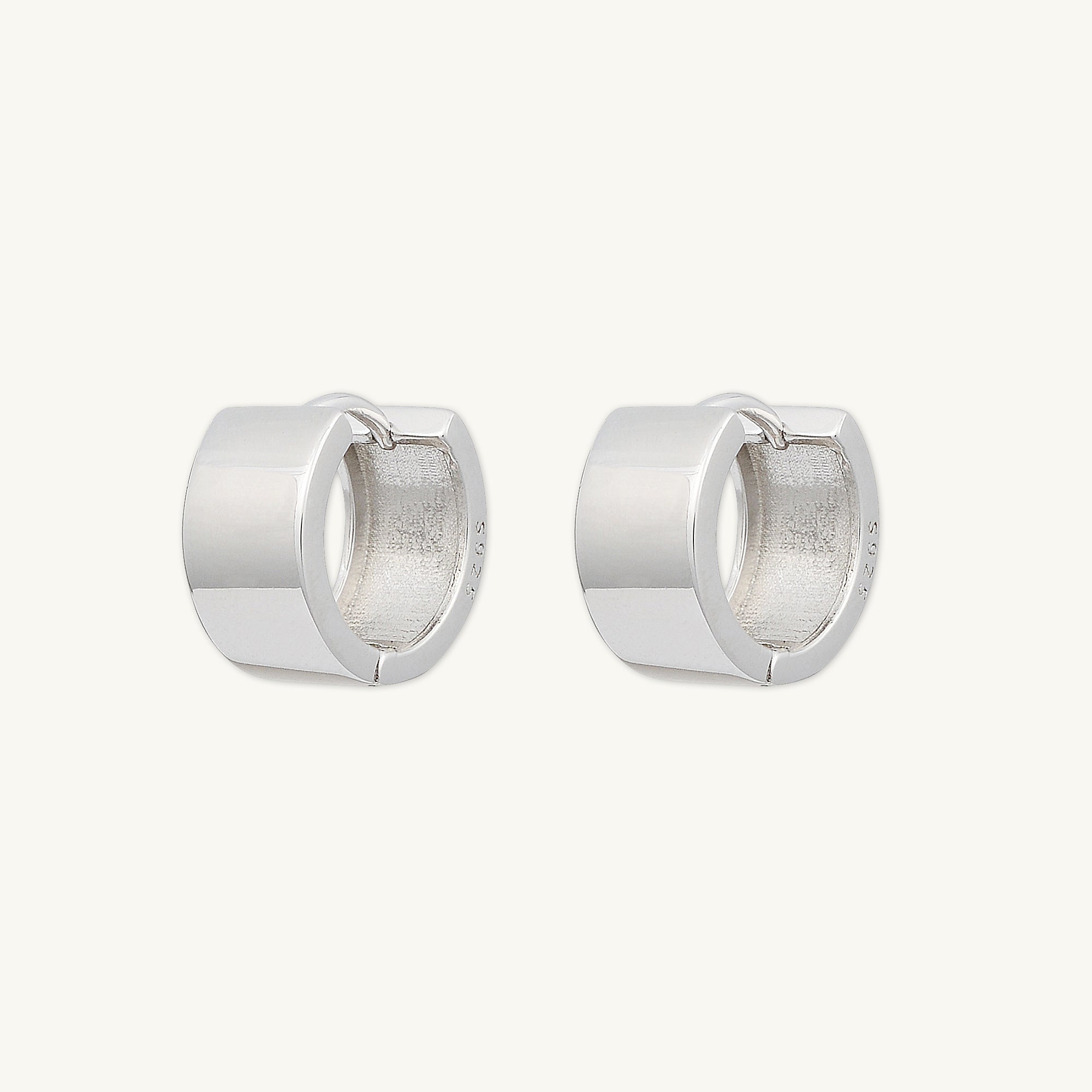 Thick Huggie Hoop Earrings - Camile & Stone