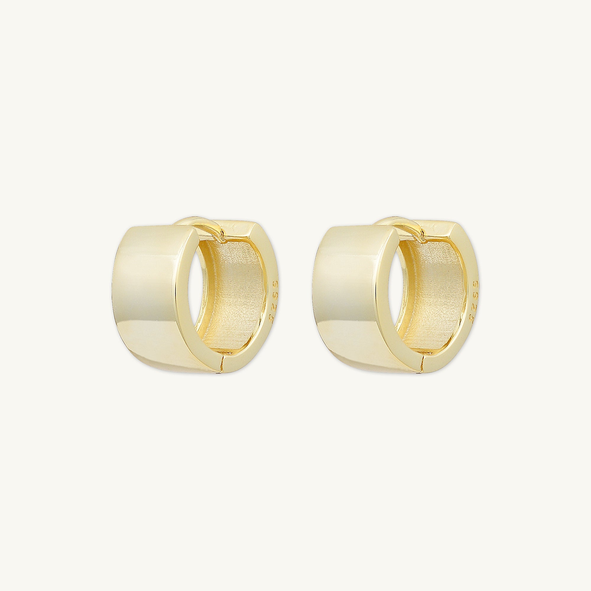 Thick Huggie Hoop Earrings - Camile & Stone