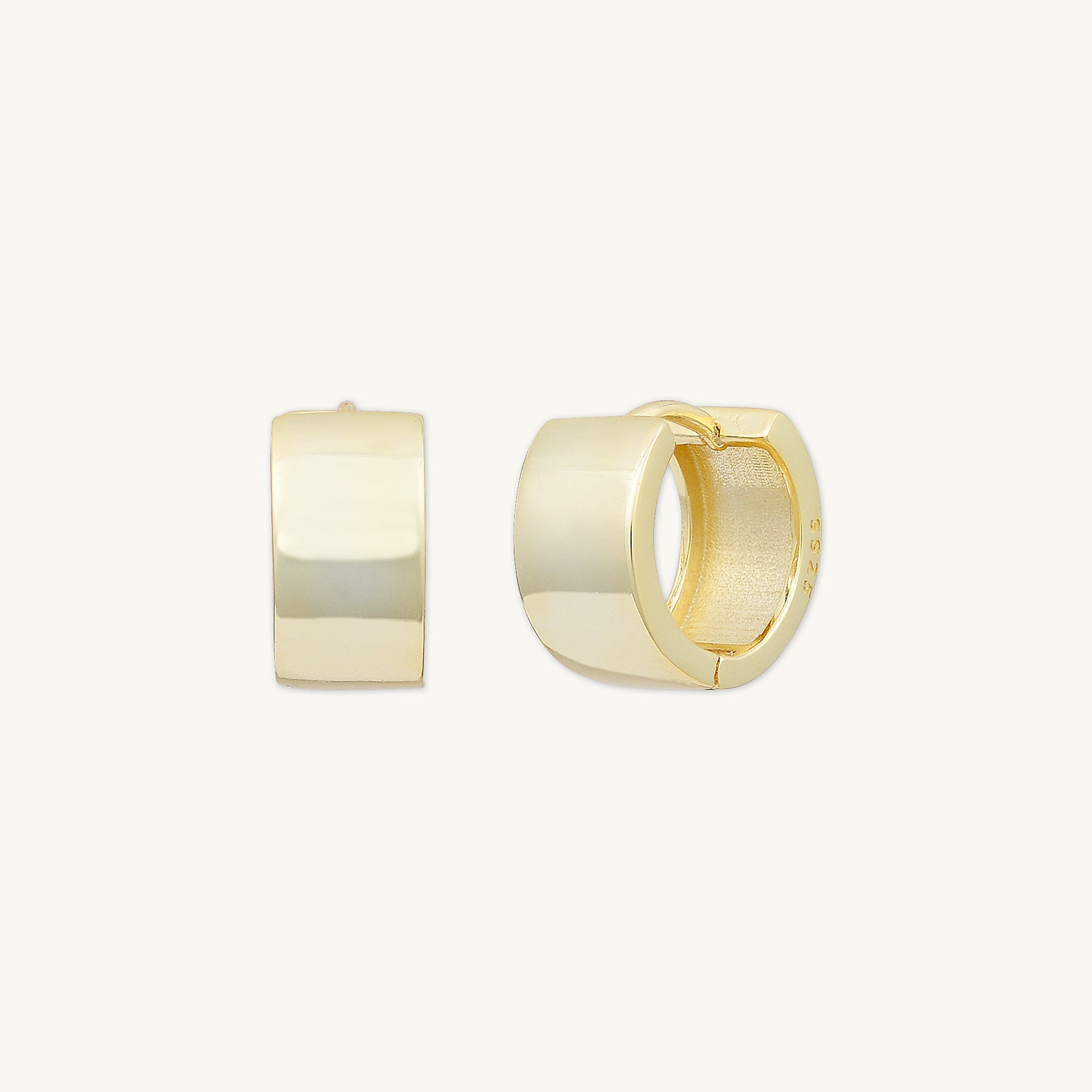 Thick Huggie Hoop Earrings - Camile & Stone