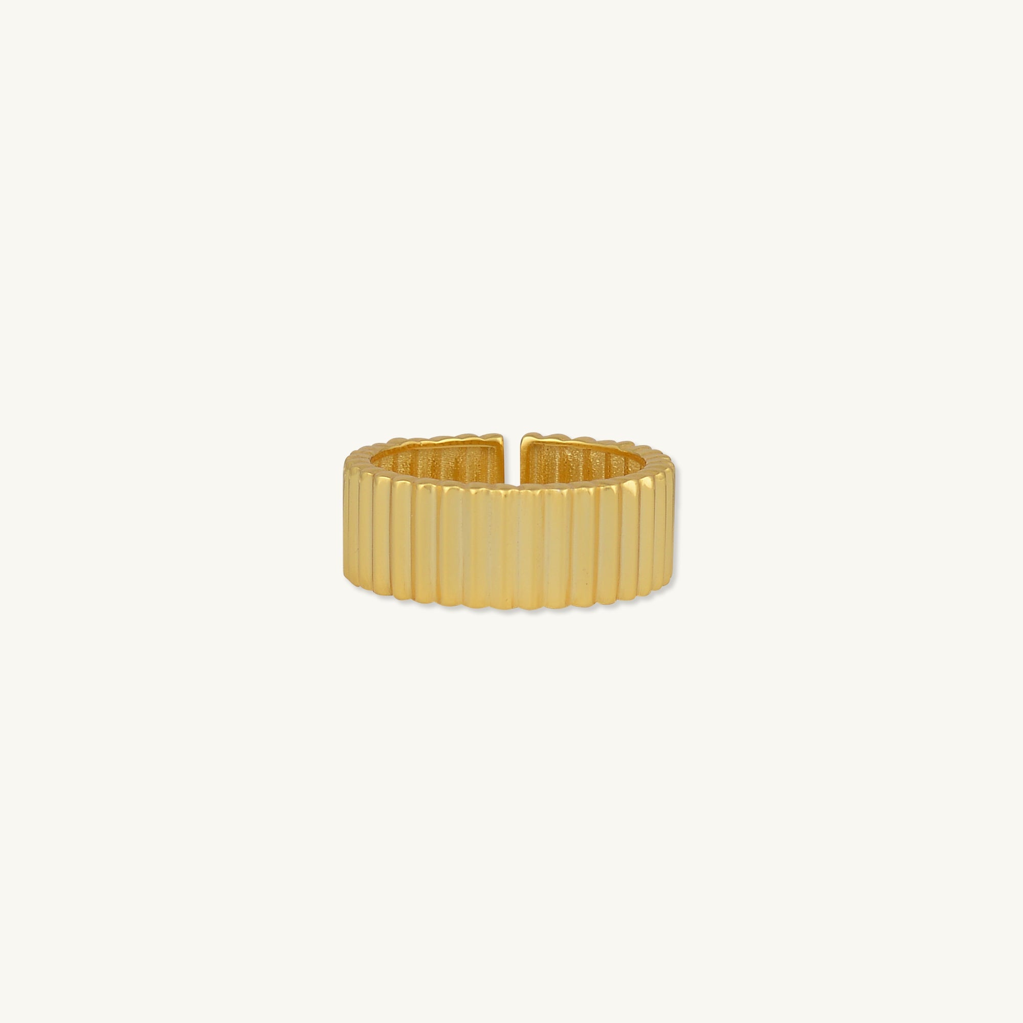 Thick Ridges Open Ring - Camile & Stone