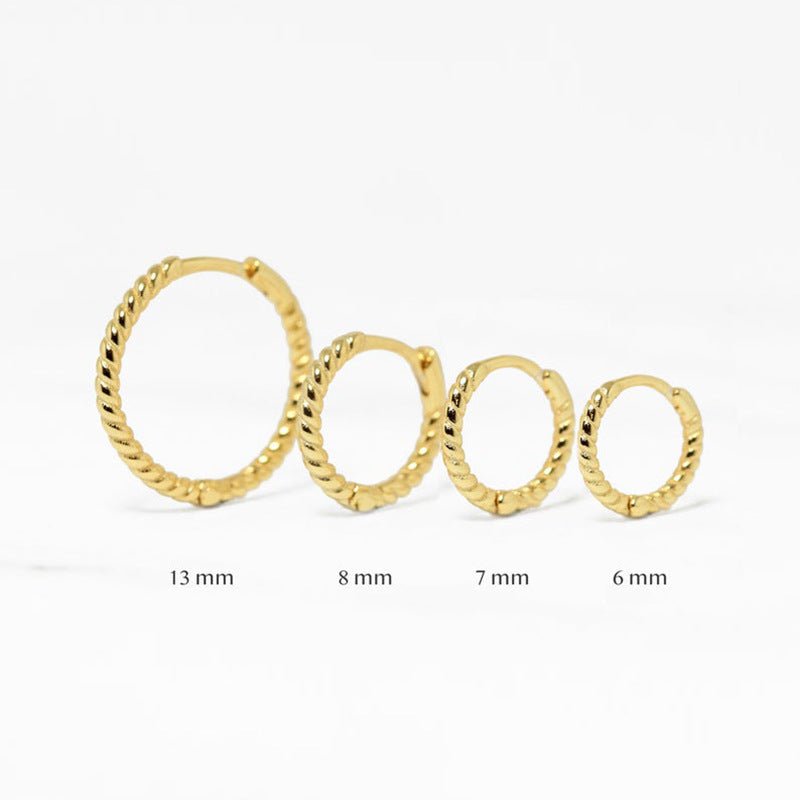 Thin Croissant Hoop Earrings - Camile & Stone