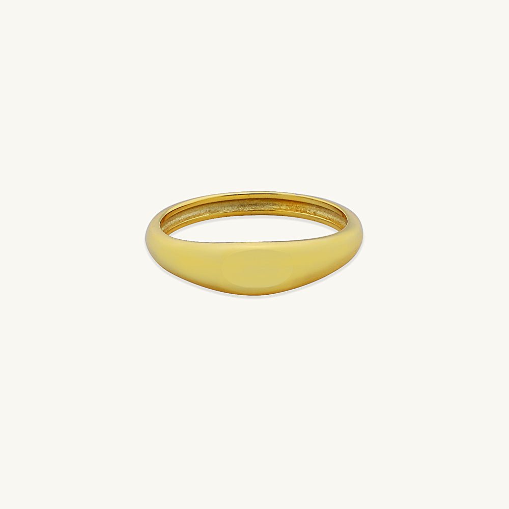 Thin Dome Signet Ring - Camile & Stone