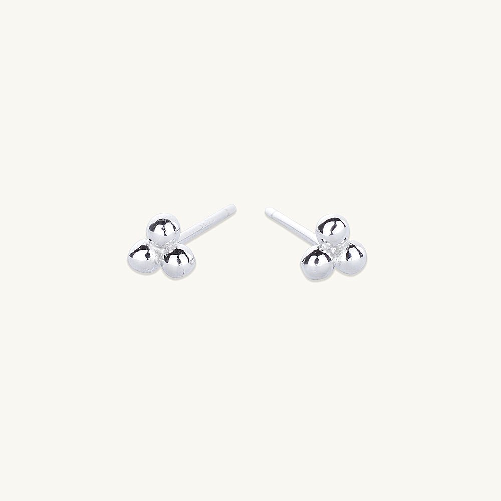 Tiny Lotus Ball Stud Earrings - Camile & Stone