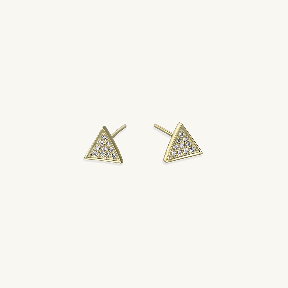 Triangle Sapphire Stud Earrings - Camile & Stone