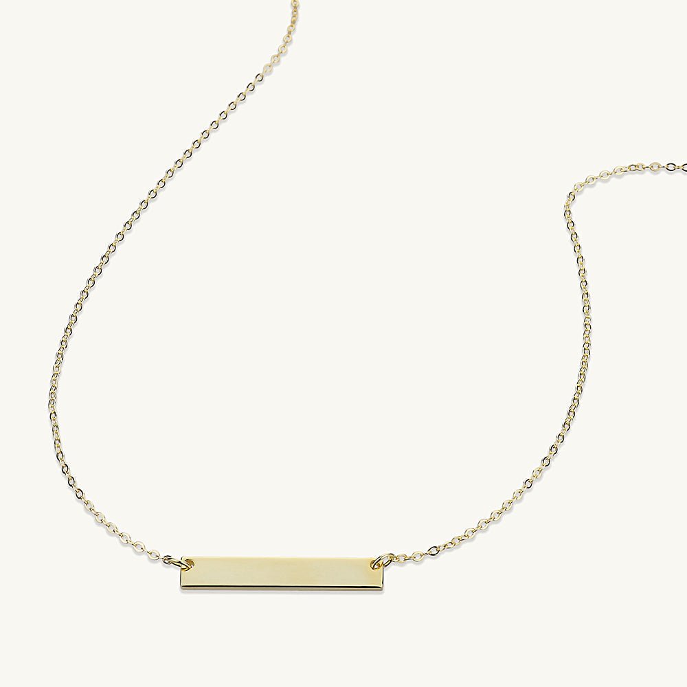 Two Name Engraved Bar Necklace - Camile & Stone