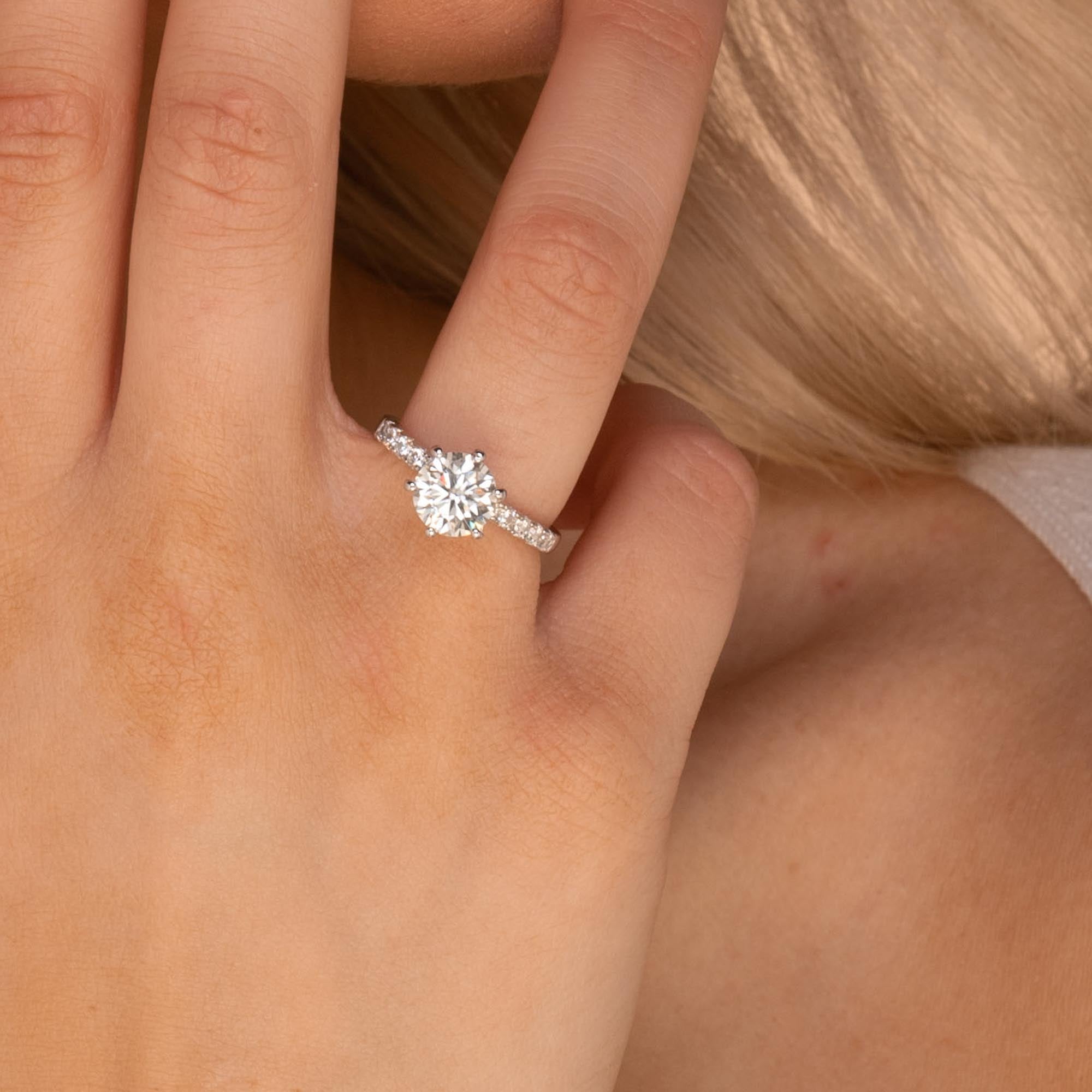 2 ct The Classic Moissanite Diamond Engagement Ring - Camile & Stone