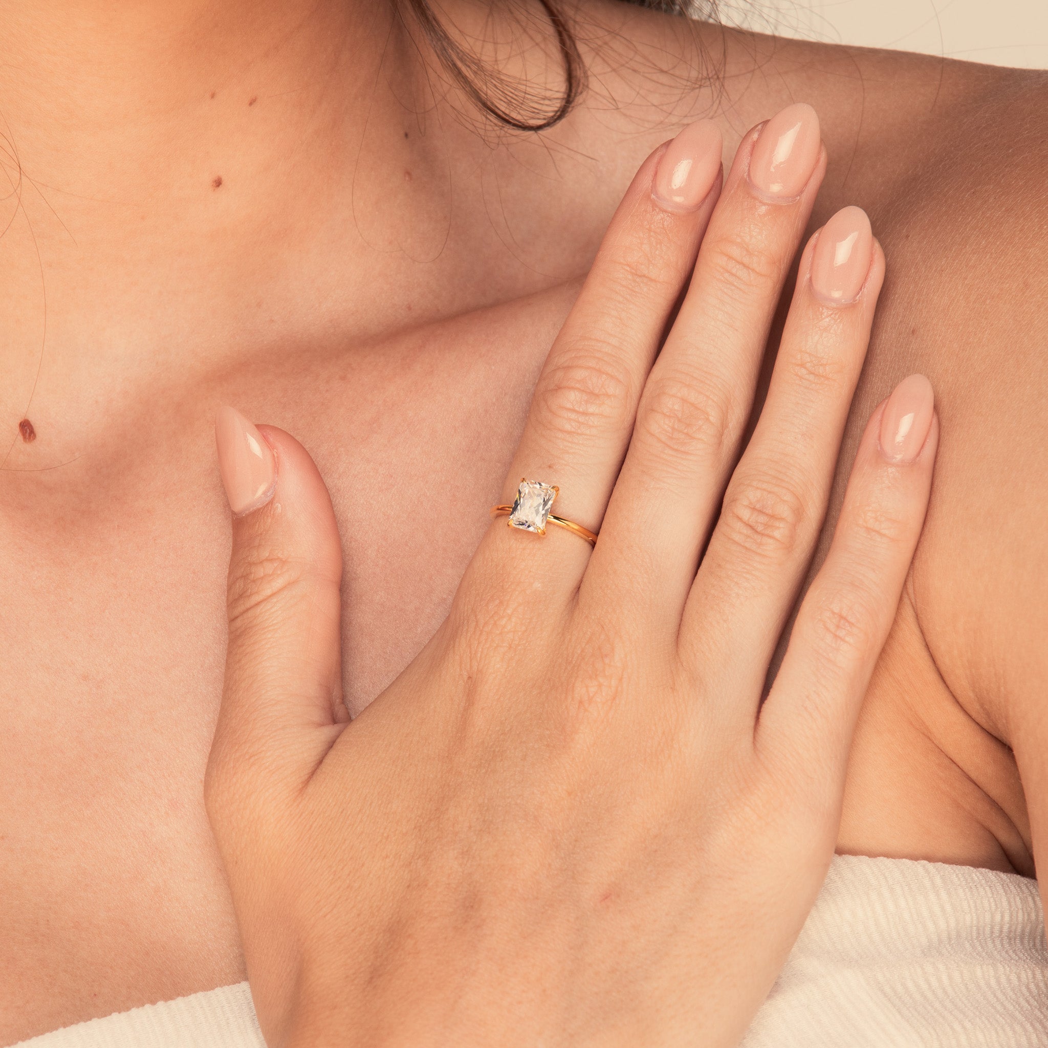 The Maya Emerald Sapphire Engagement Ring