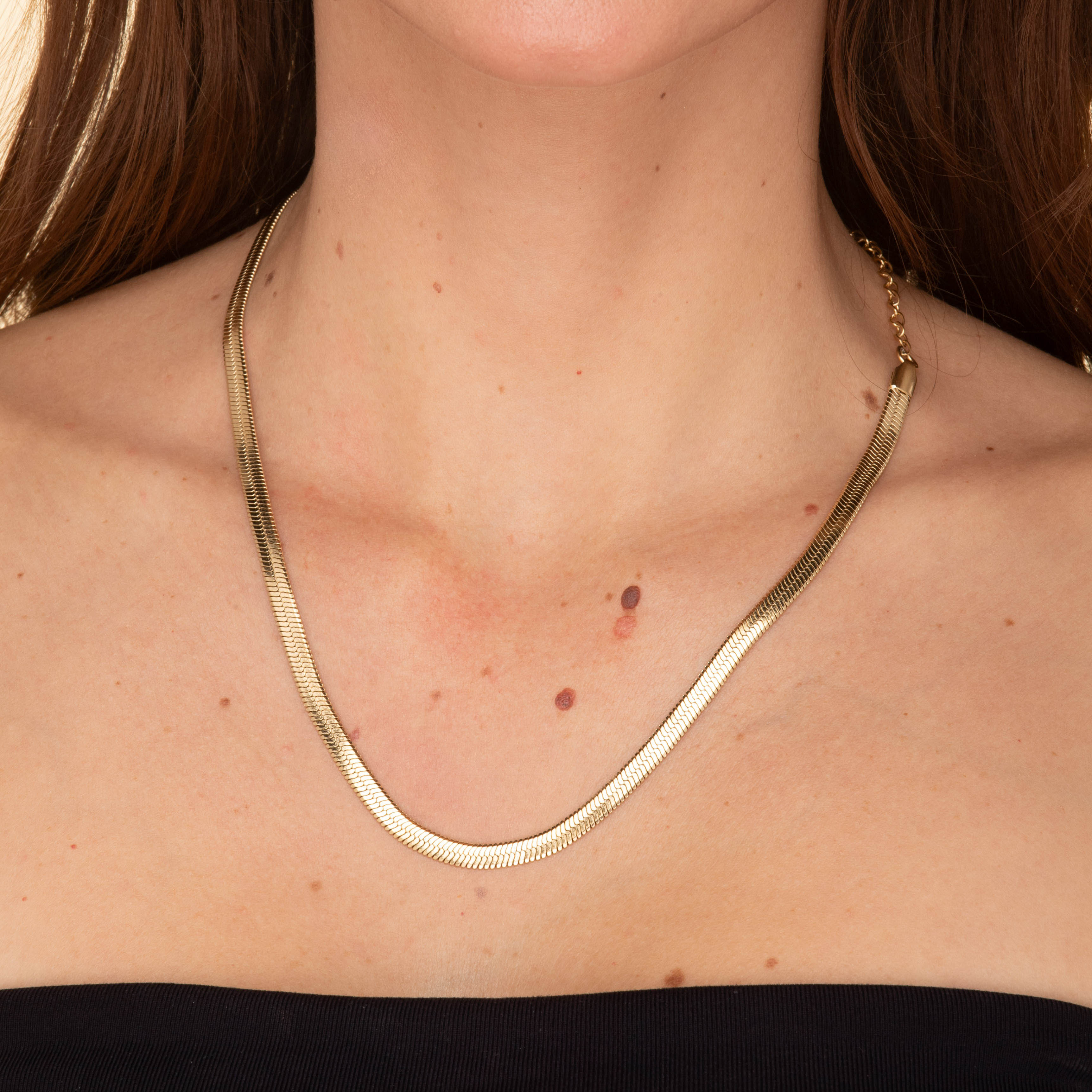 Statement Herringbone Chain Necklace