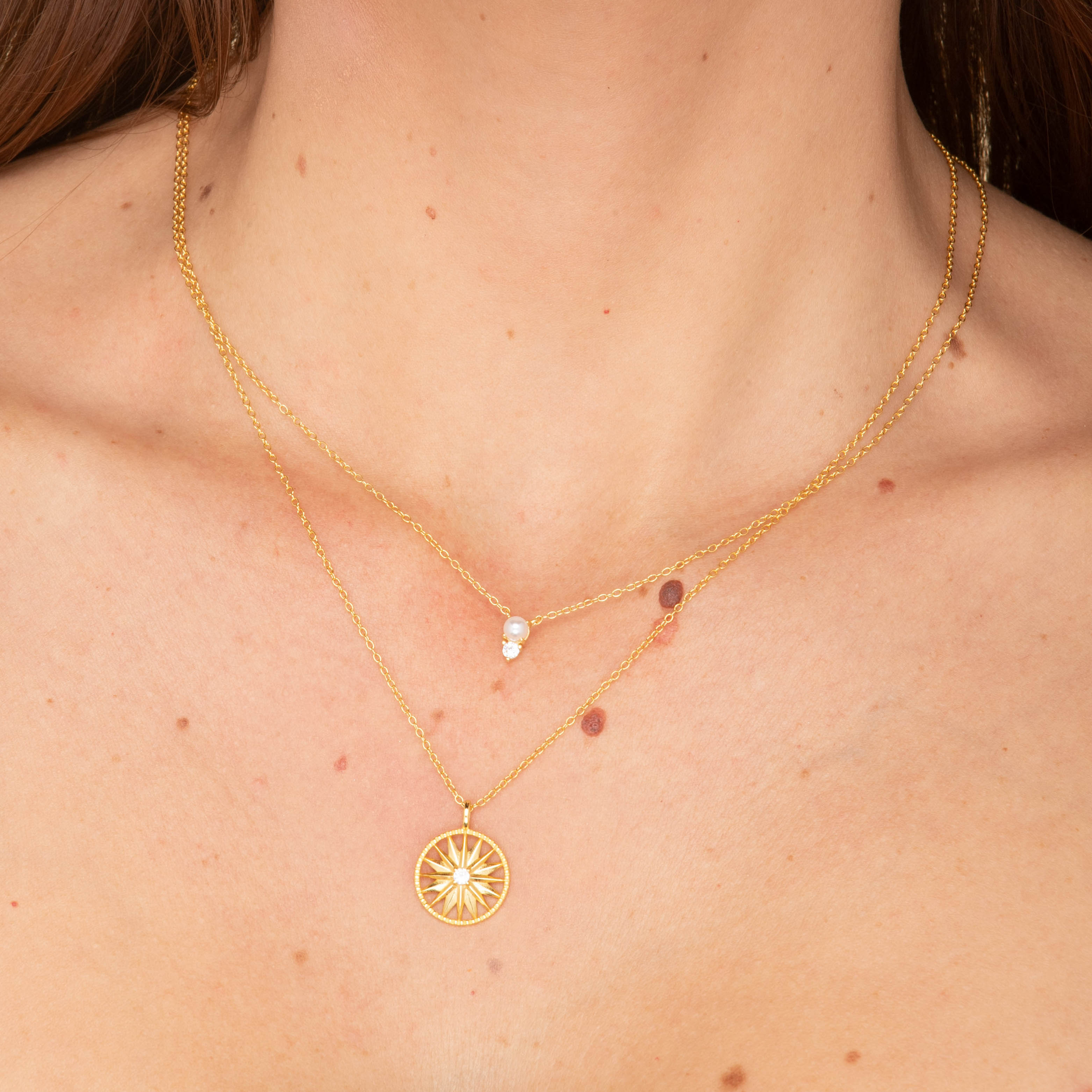 Starburst Circle Chain Necklace