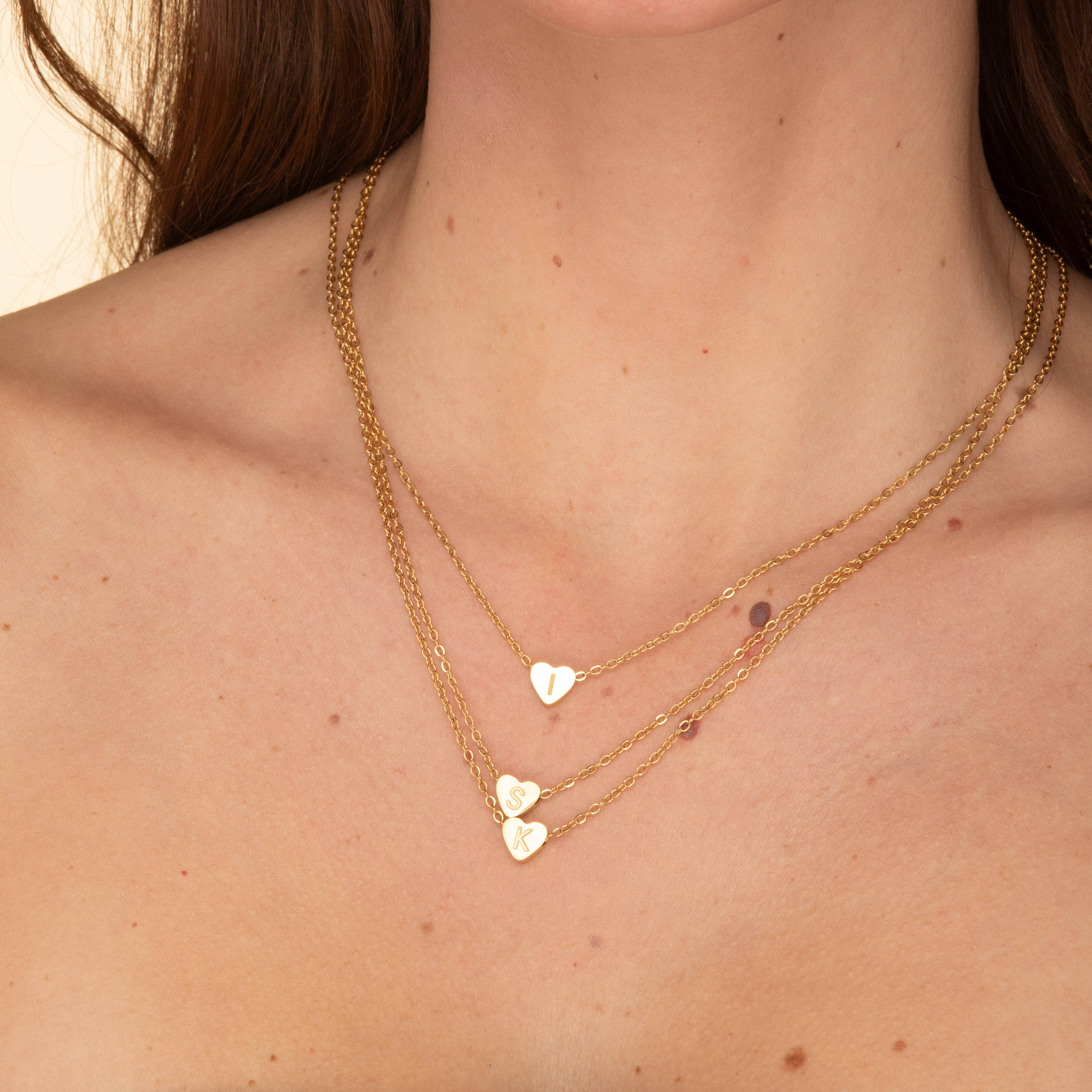 The Heart Pendant Initial Letter Necklace