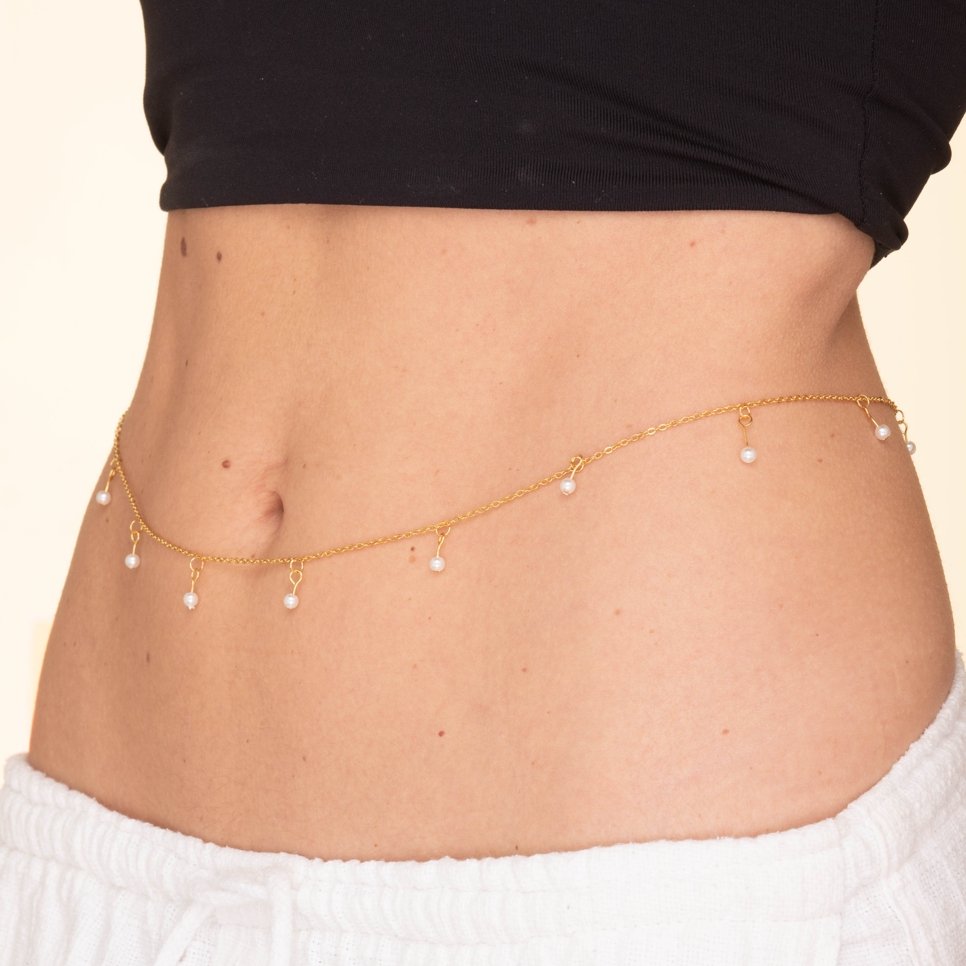 Pearl Dangling Waist Belly Chain