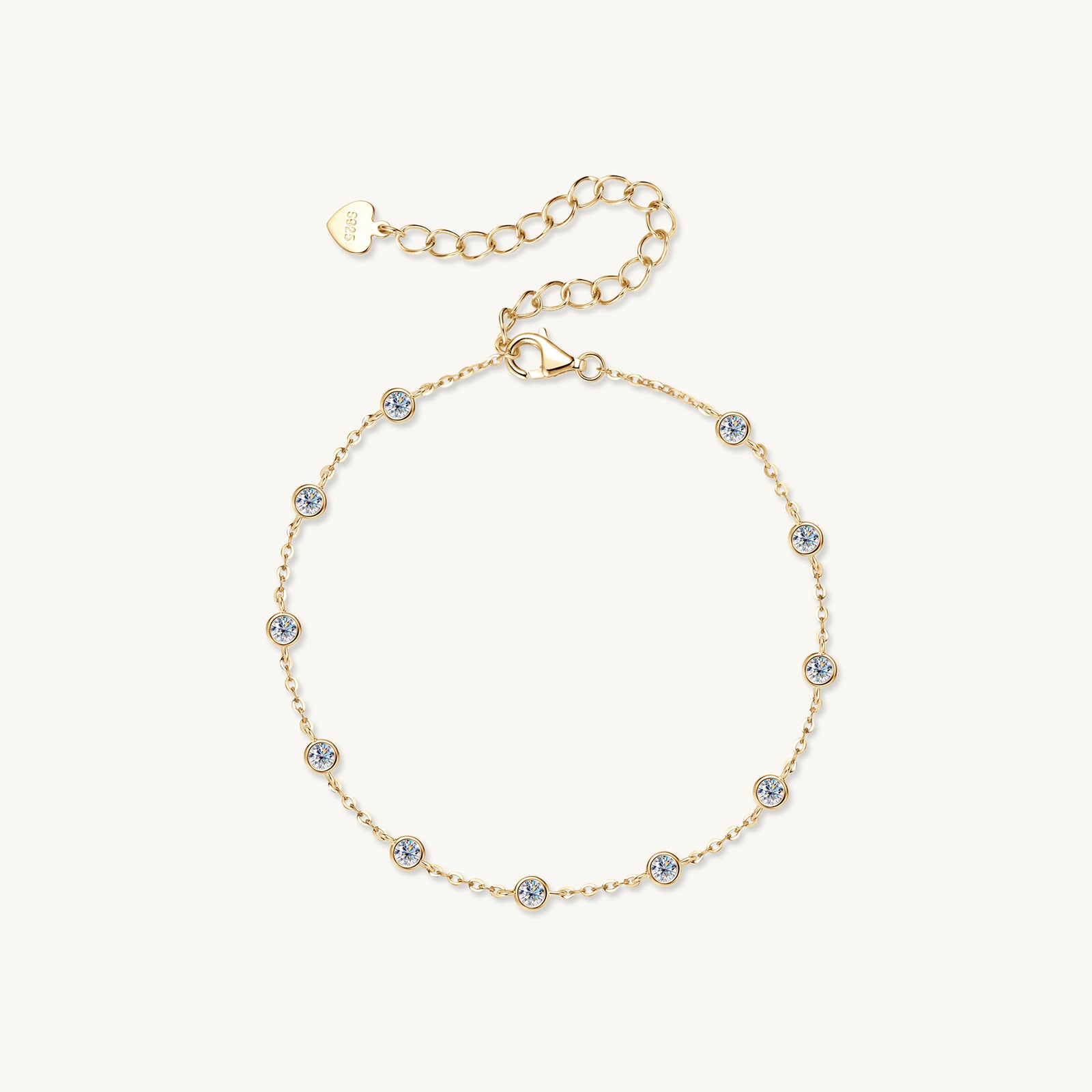 Satellite Moissanite Chain Bracelet