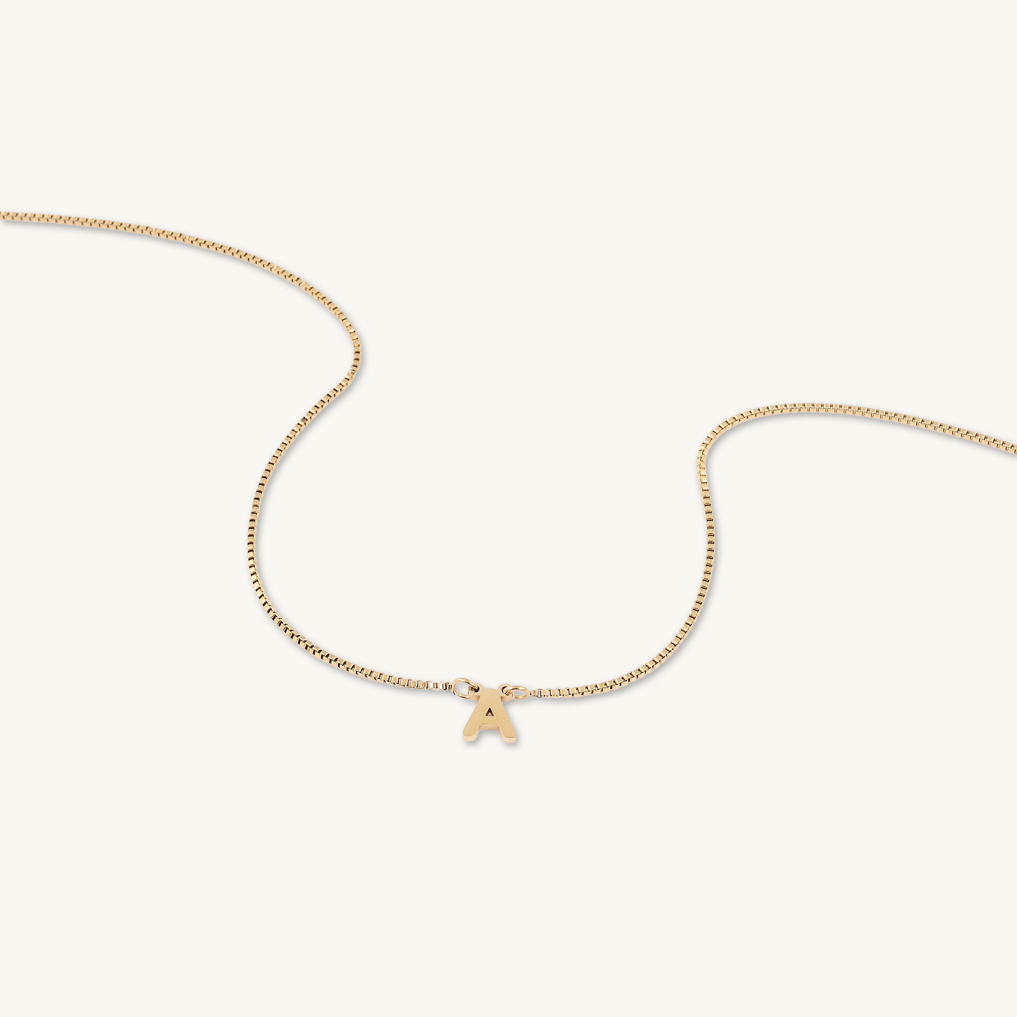 The Original Initial Letter Box Chain Necklace