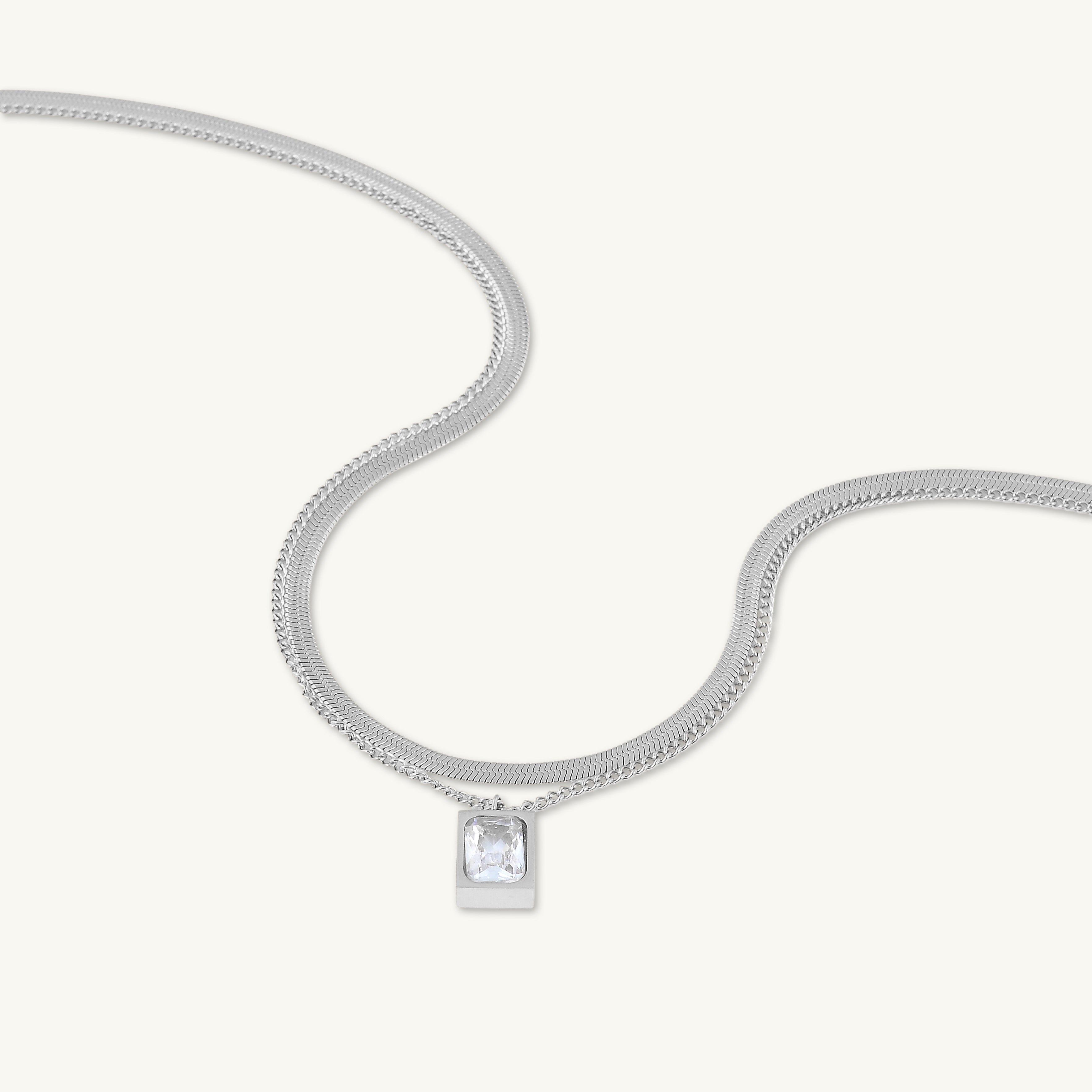 Baguette Snake Layered Necklace