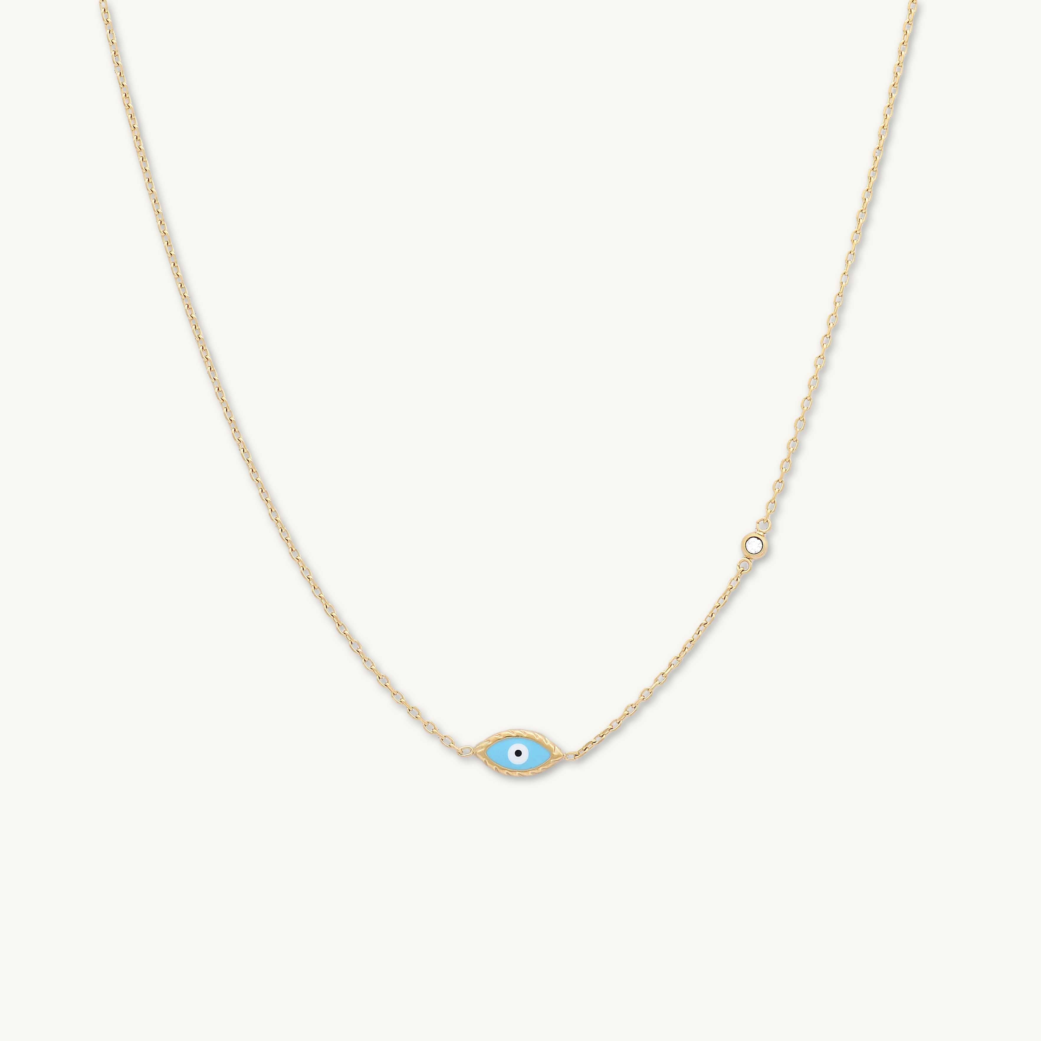 Evil Eye Turquoise Solitaire Necklace