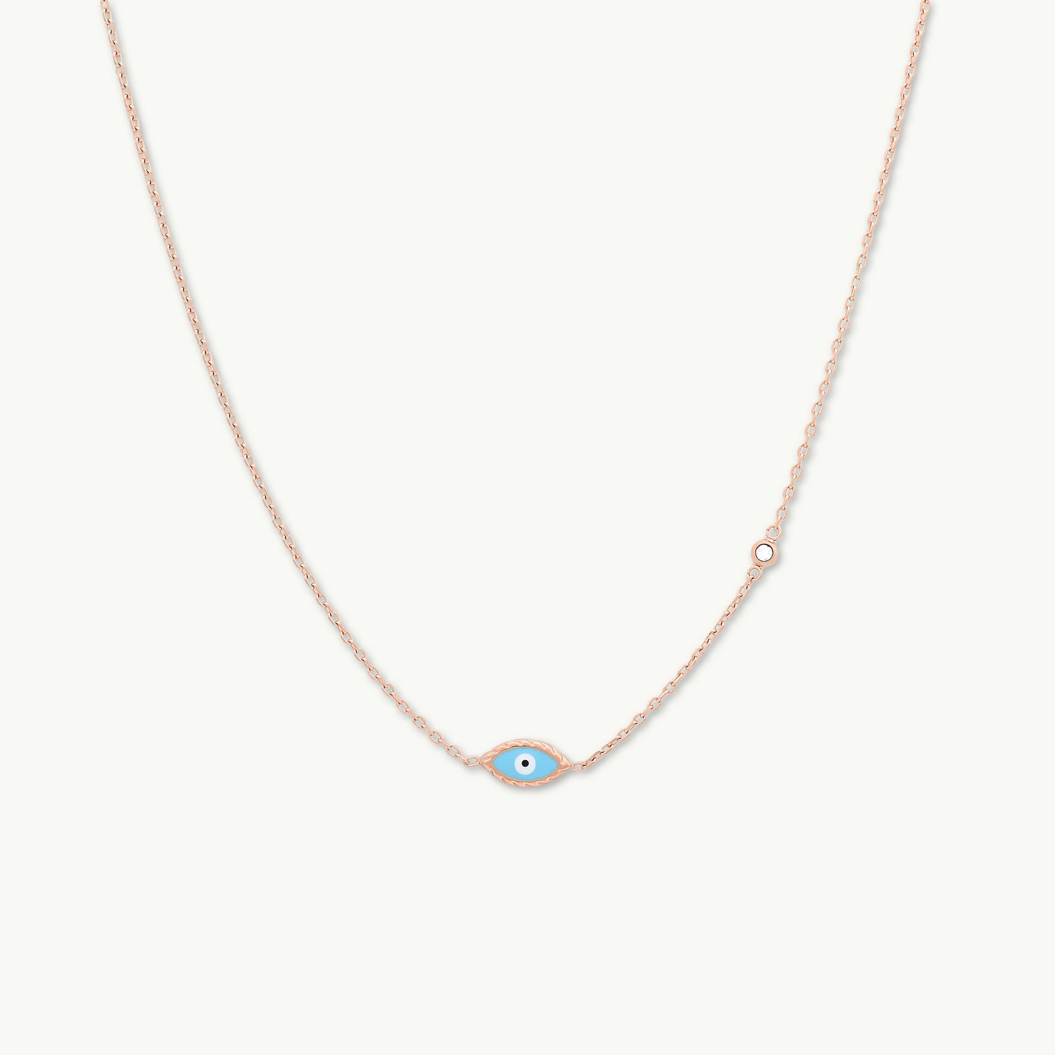 Evil Eye Turquoise Solitaire Necklace