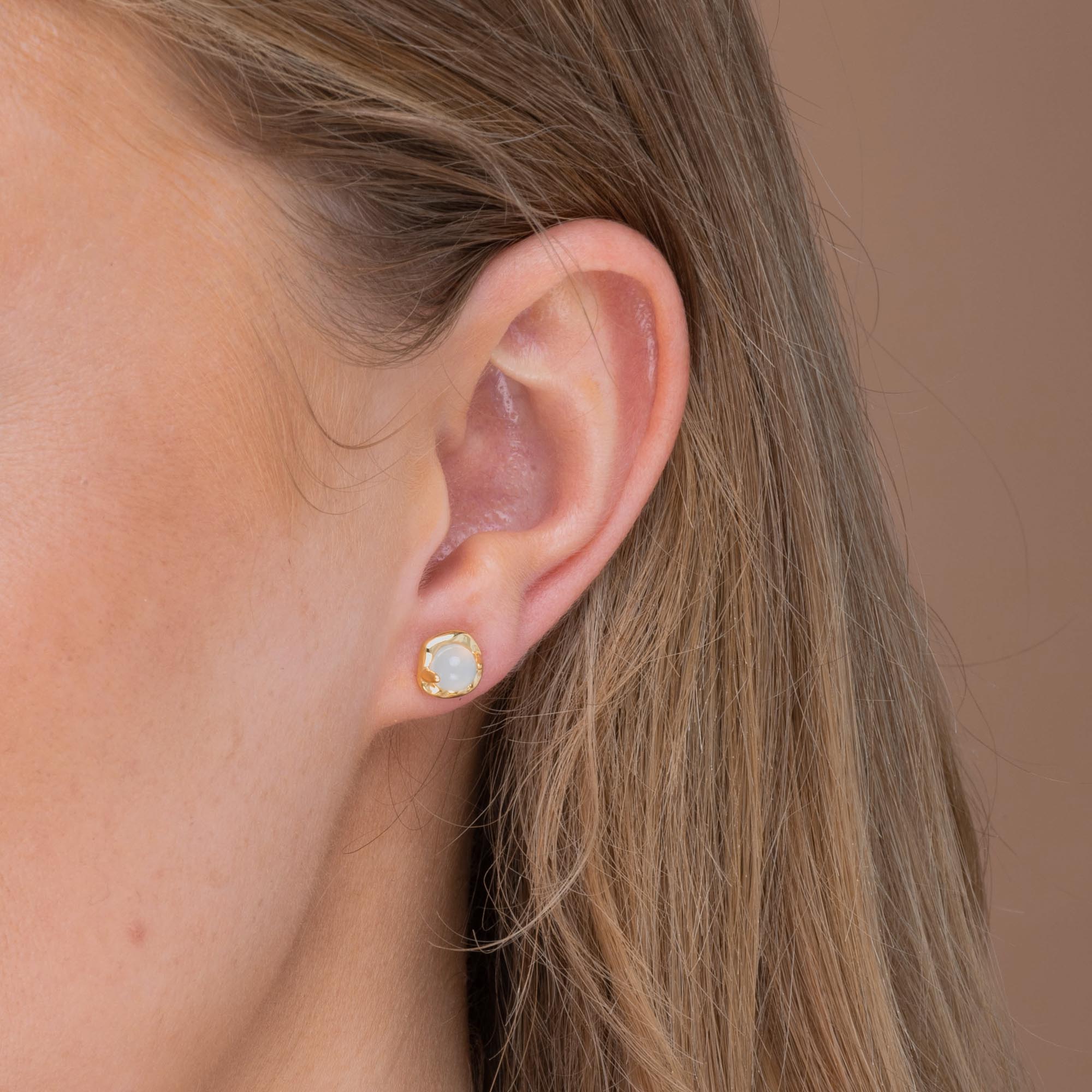 Moonstone Stud Earrings