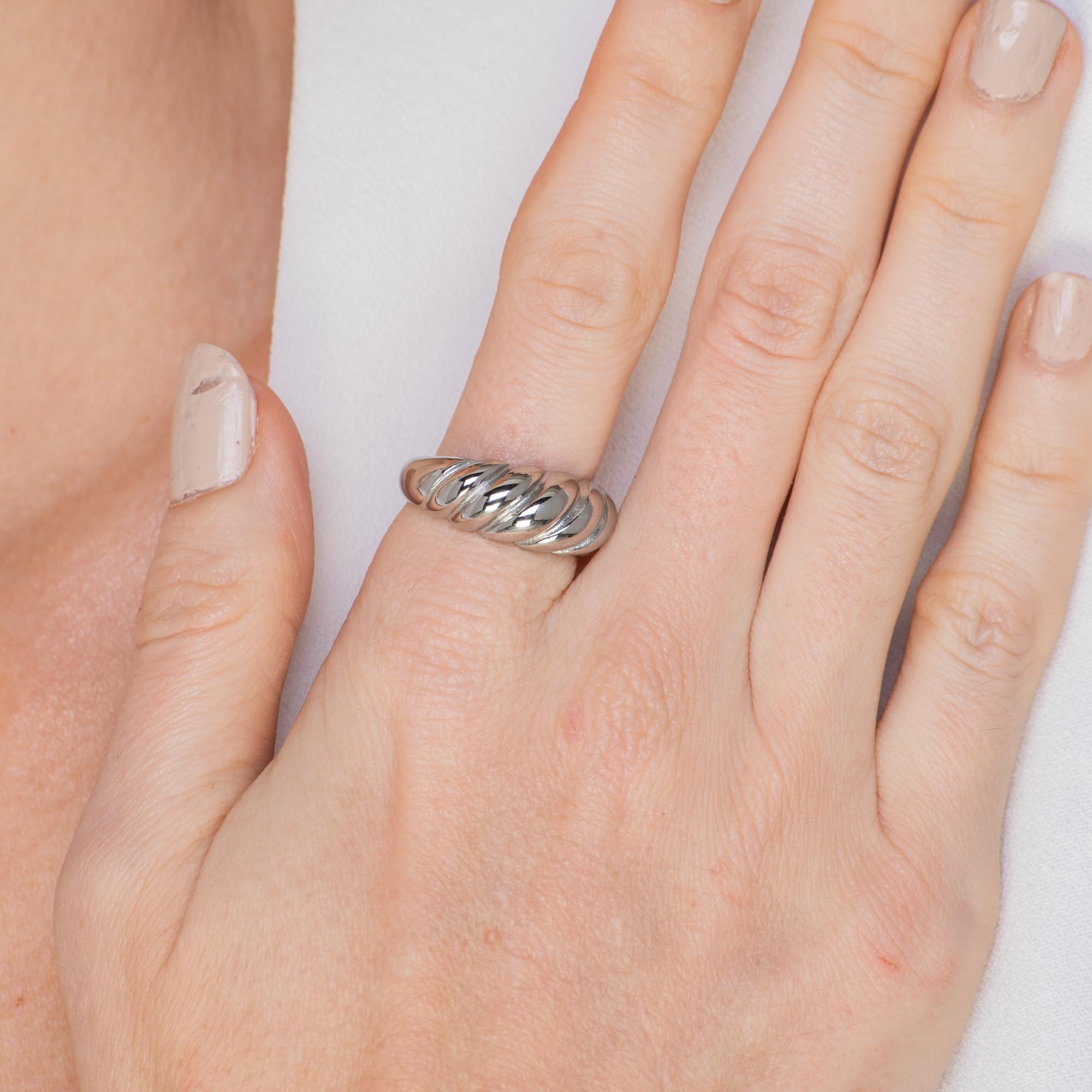 Croissant Dome Statement Ring