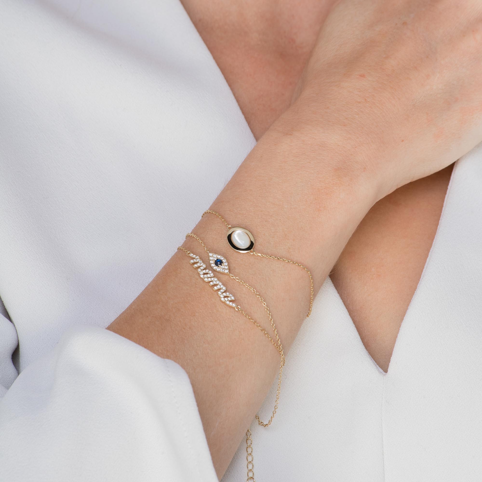 Oval Moonstone Chain Bracelet