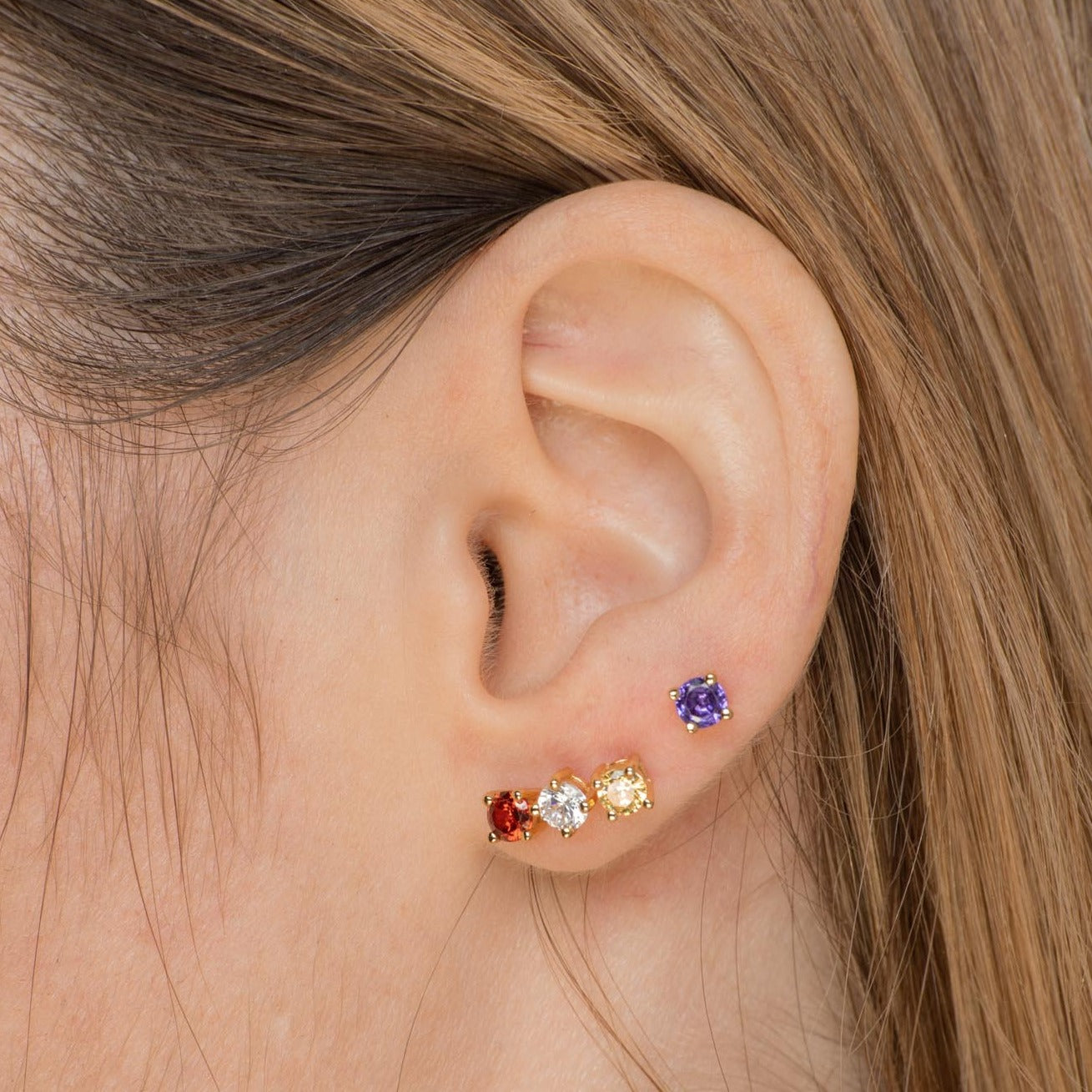 Classic Birthstone Earrings April