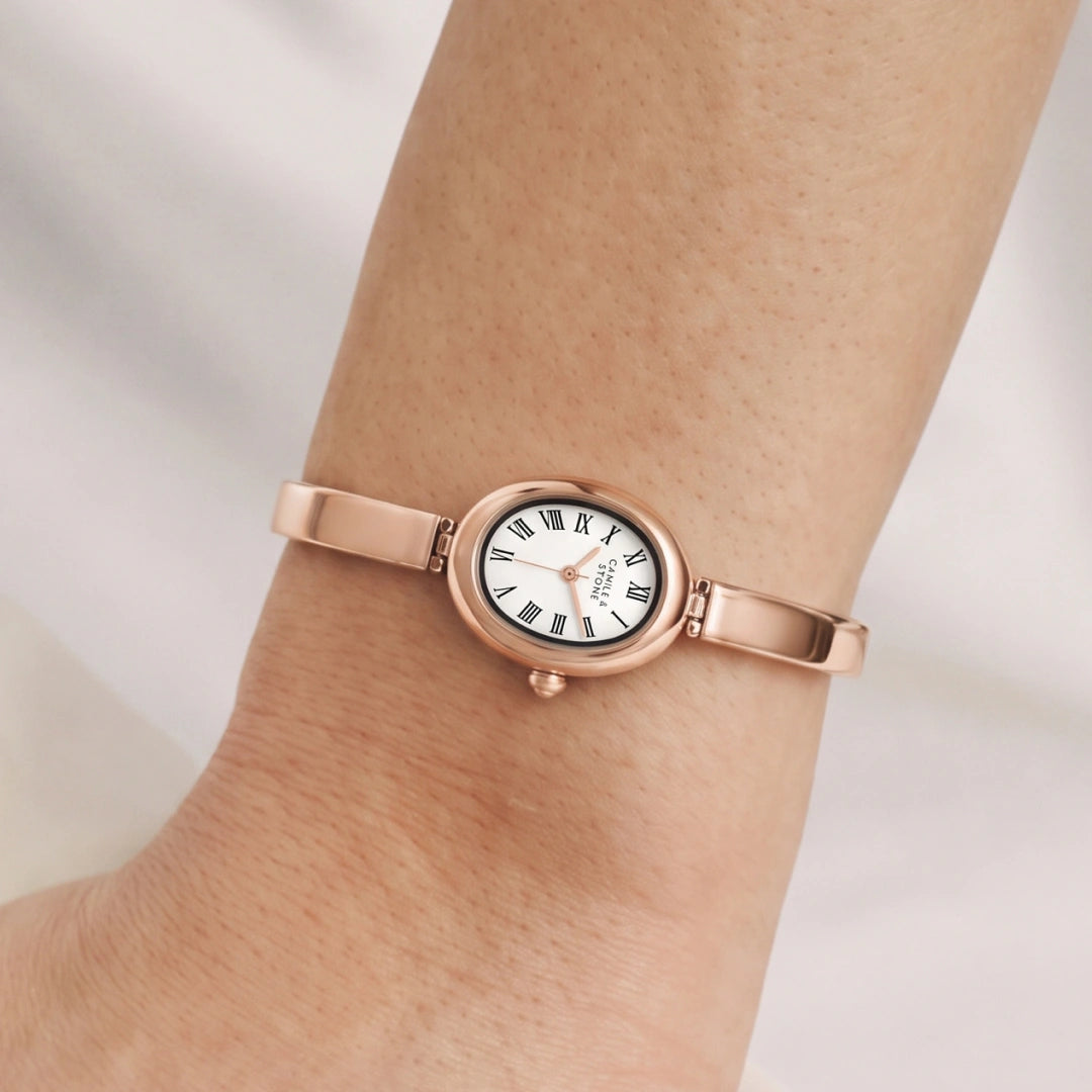 Audrey Oval Watch | Rose Gold