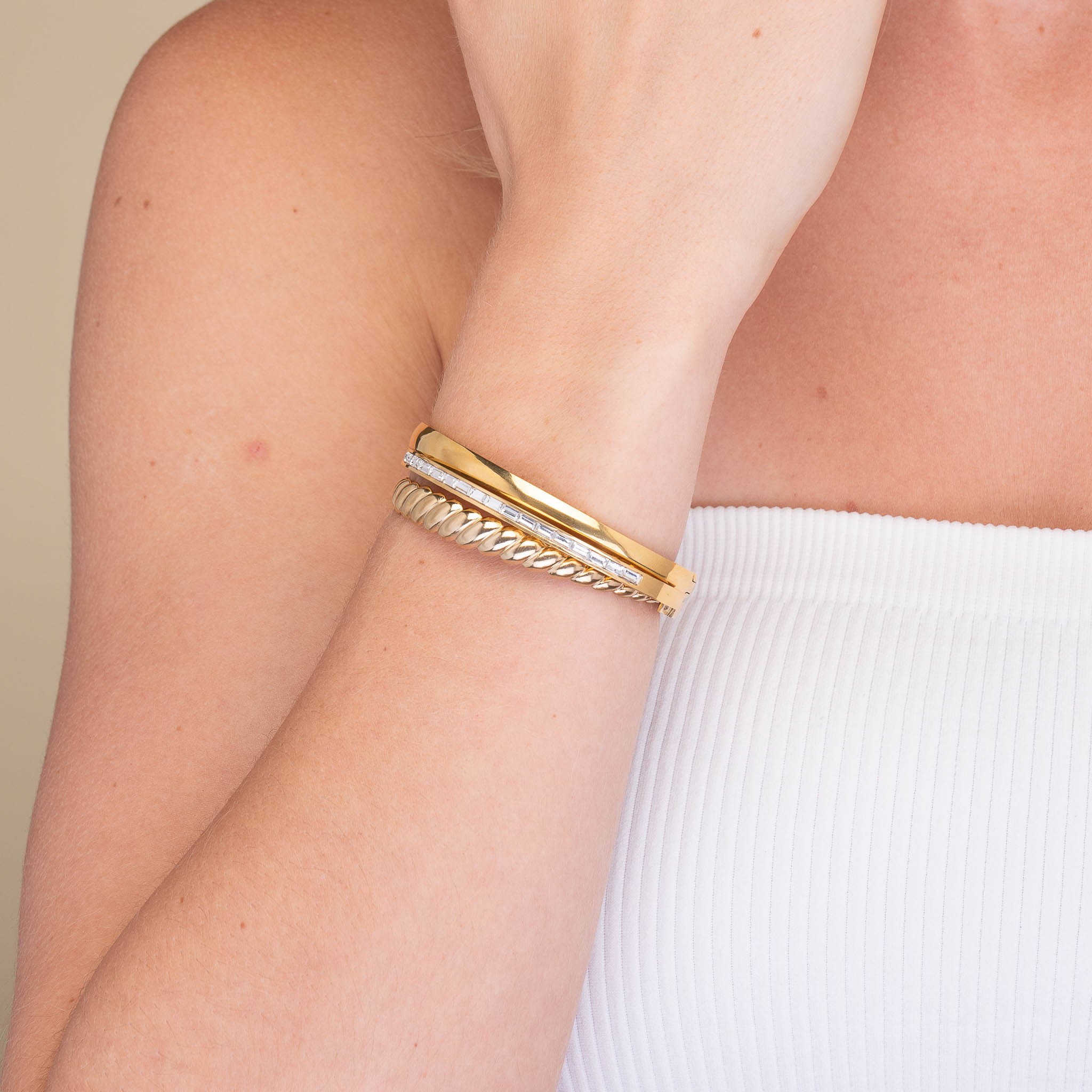 Croissant Open Cuff Bangle