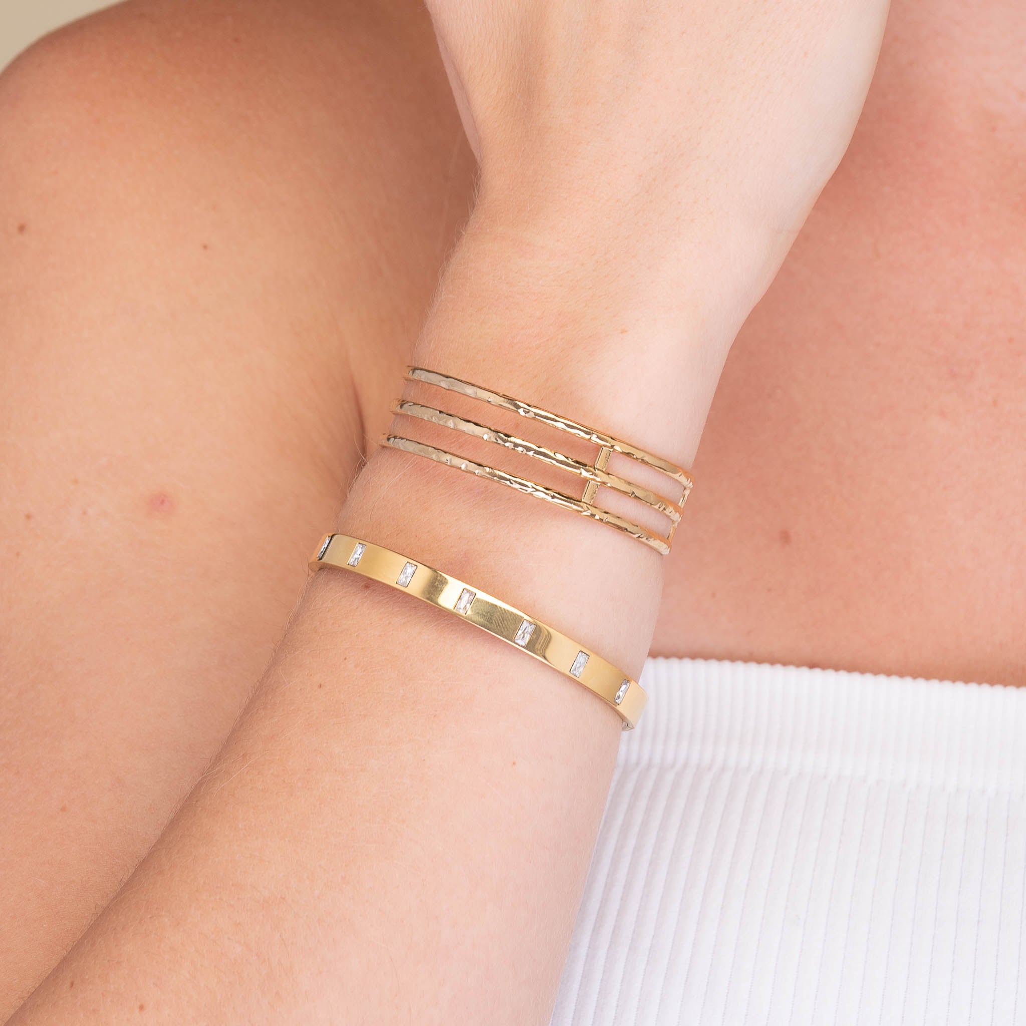 Triple Open Cuff Statement Bangle