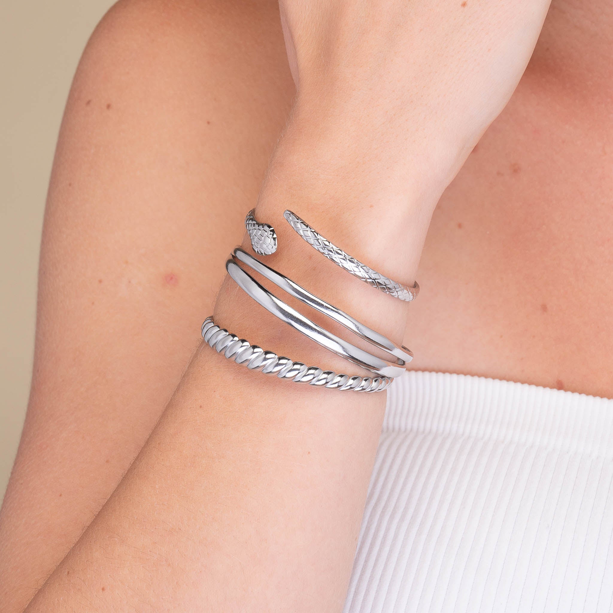 Croissant Open Cuff Bangle