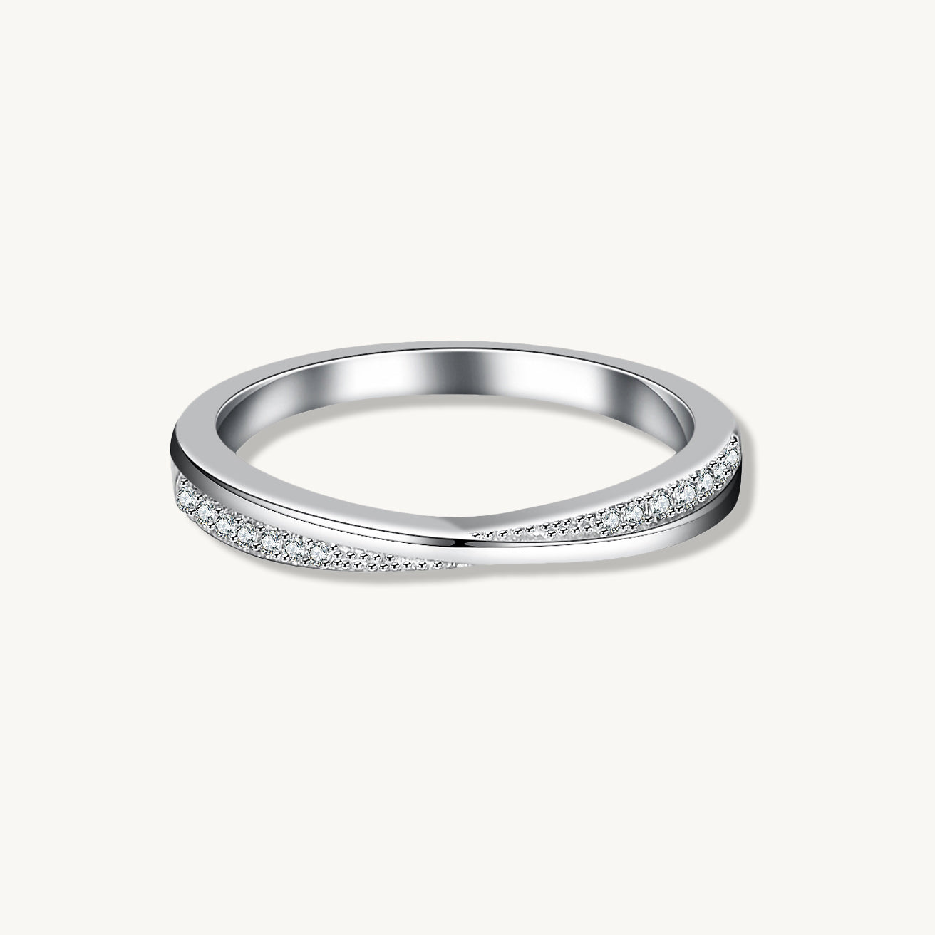 The Cross Moissanite Diamond Engagement Ring