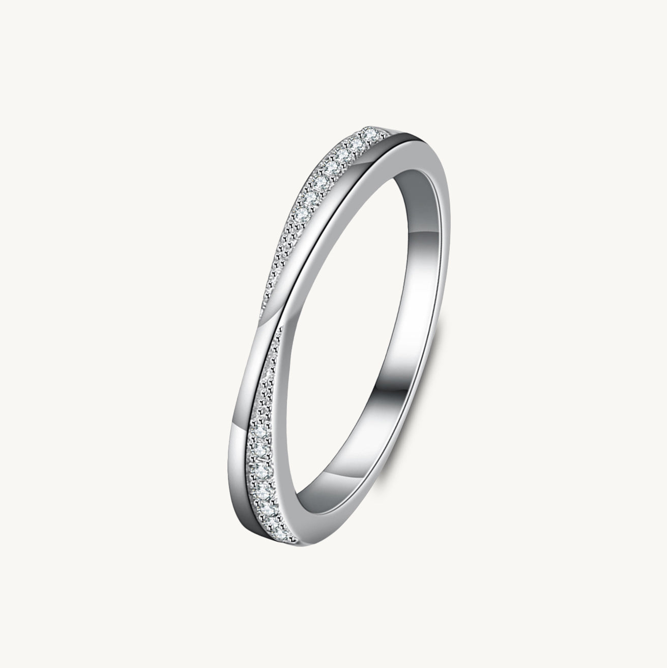 The Cross Moissanite Diamond Engagement Ring