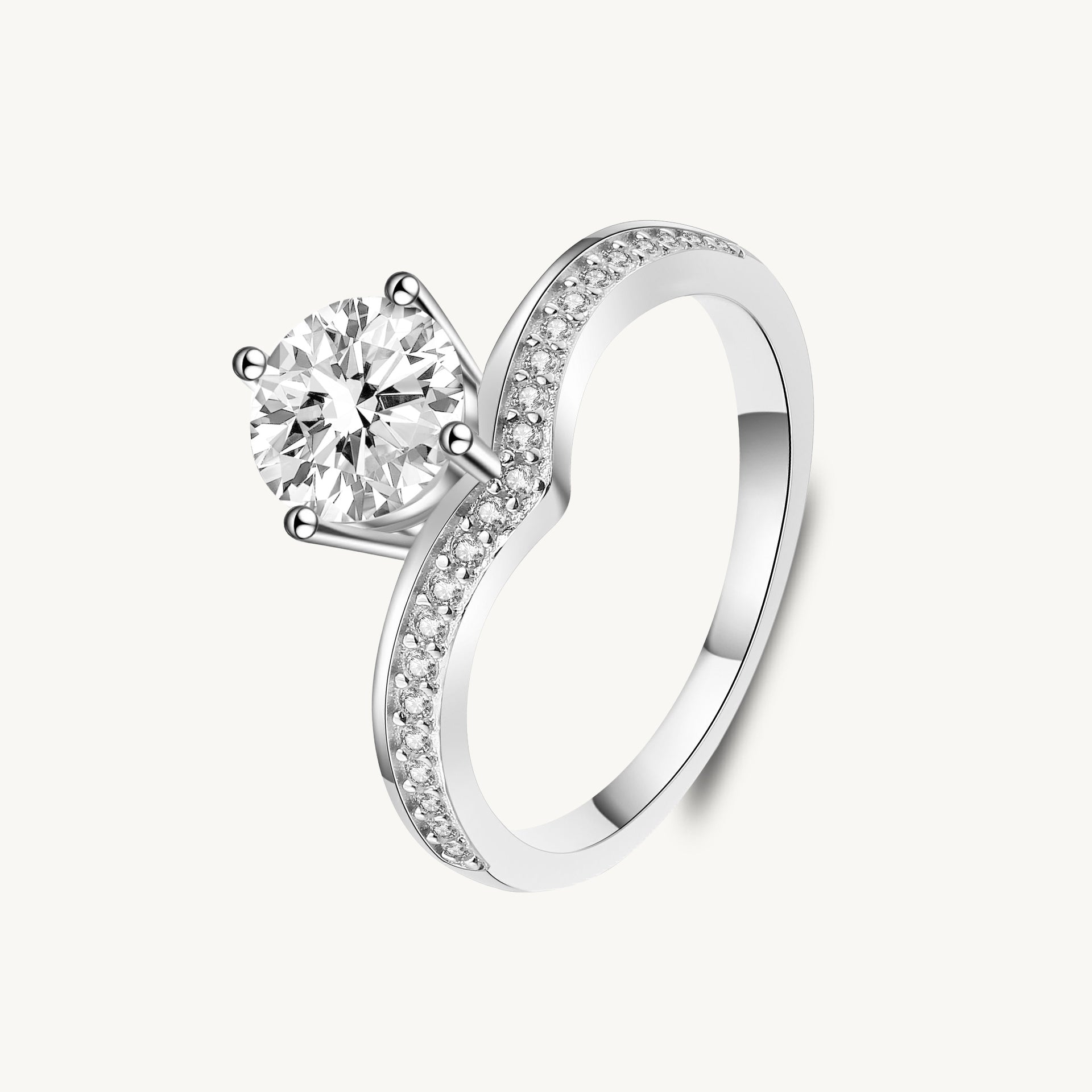 1 Carat The Cecilia Moissanite Diamond Engagement Ring