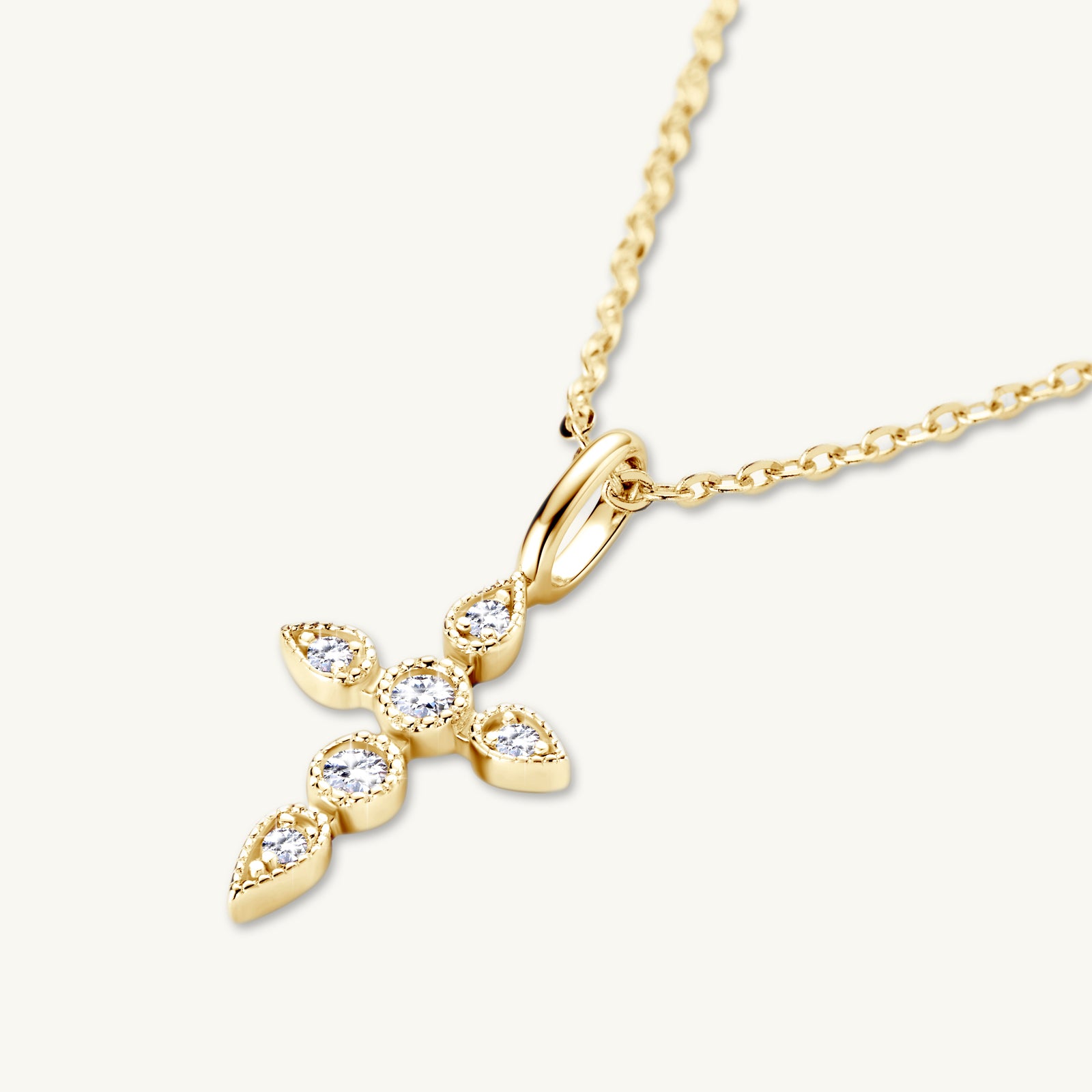 Cross Pendant Moissanite Necklace