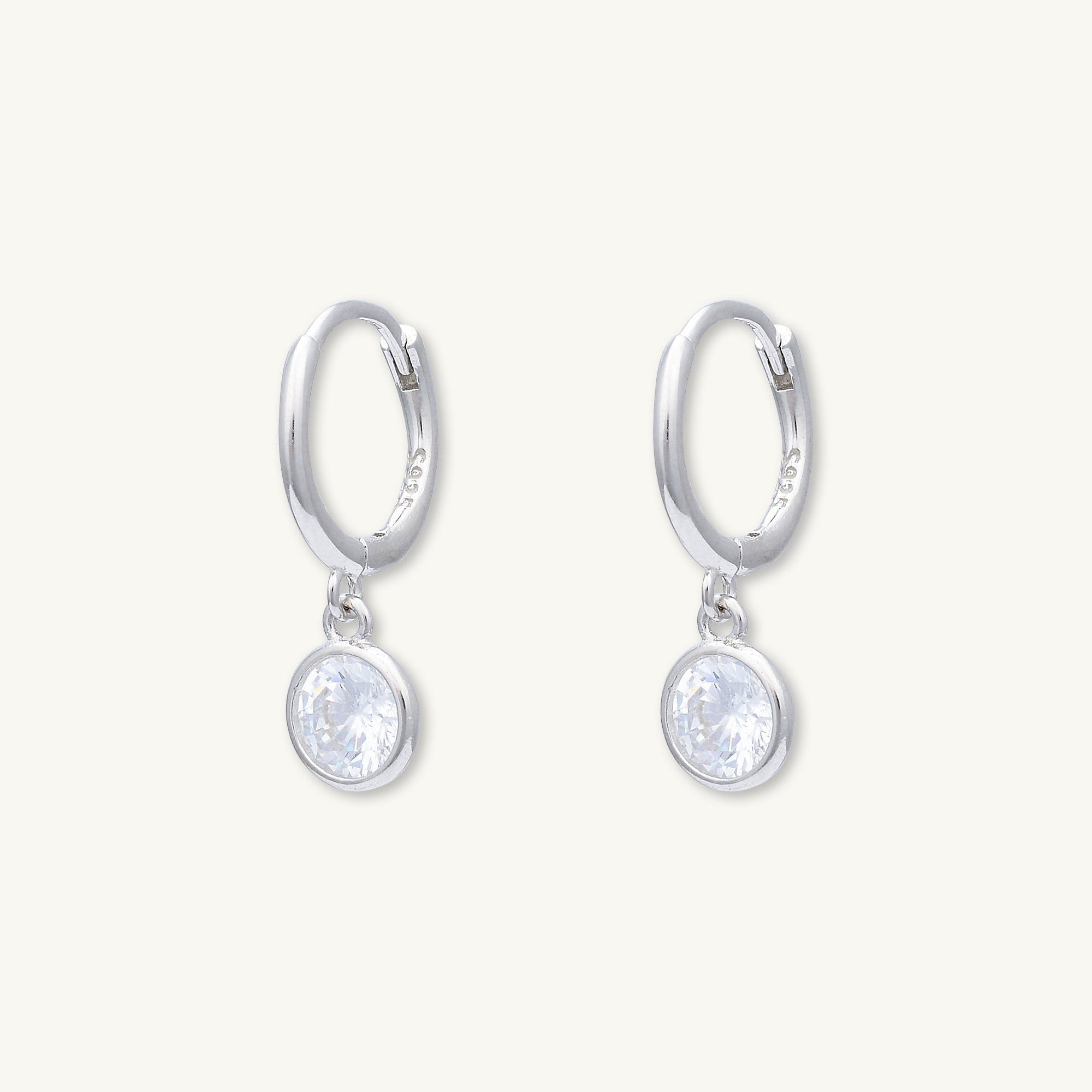 Circle Sapphire Hoop Earrings