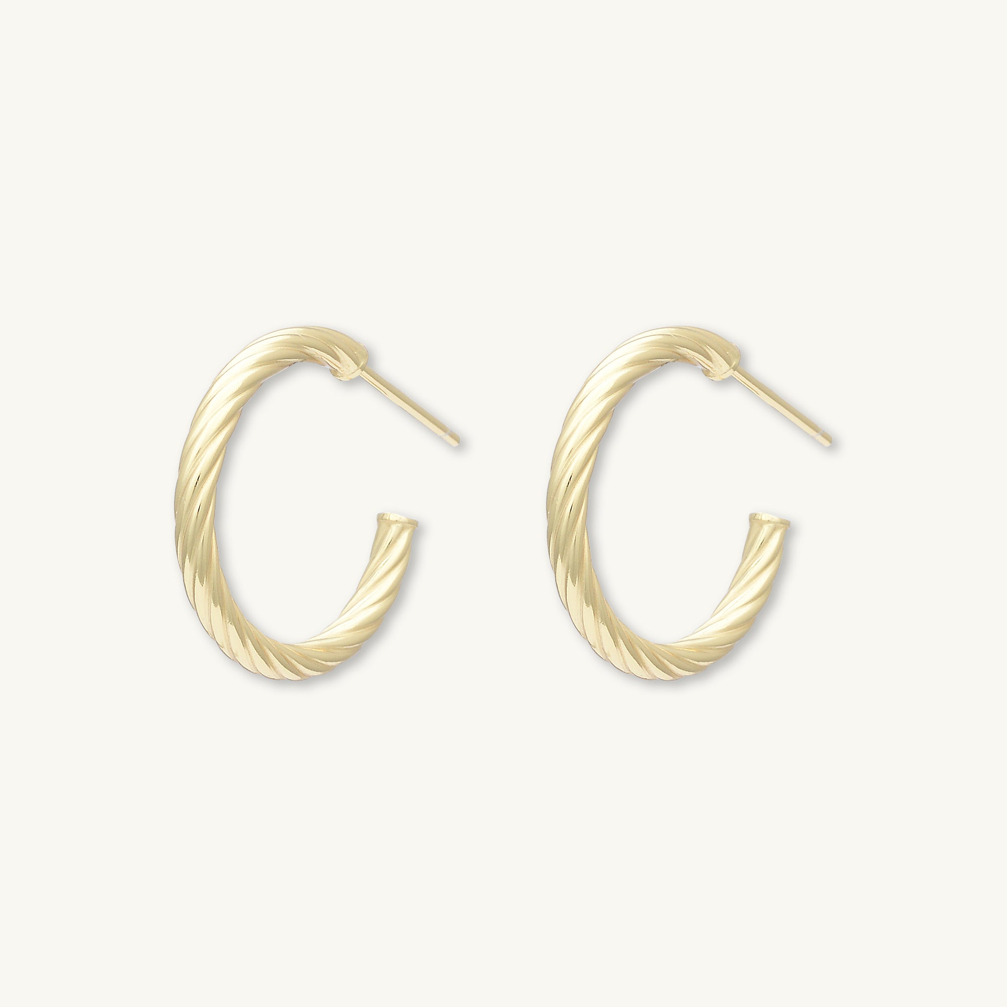 Twist Statement Half Hoop Earrings