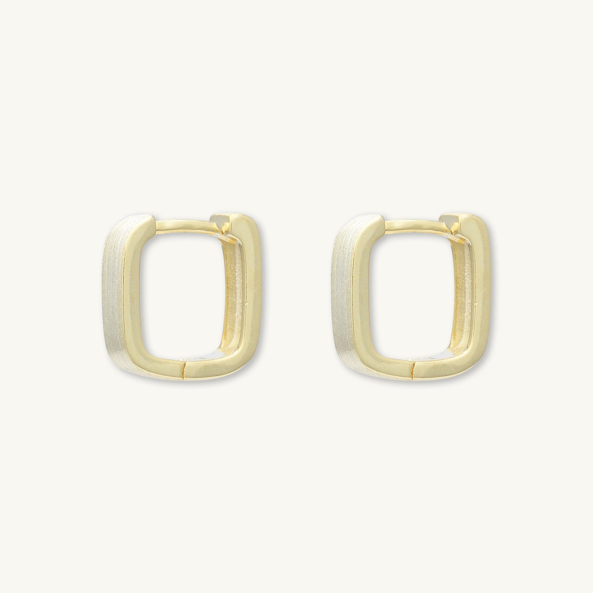 Square Matte Huggie Earrings