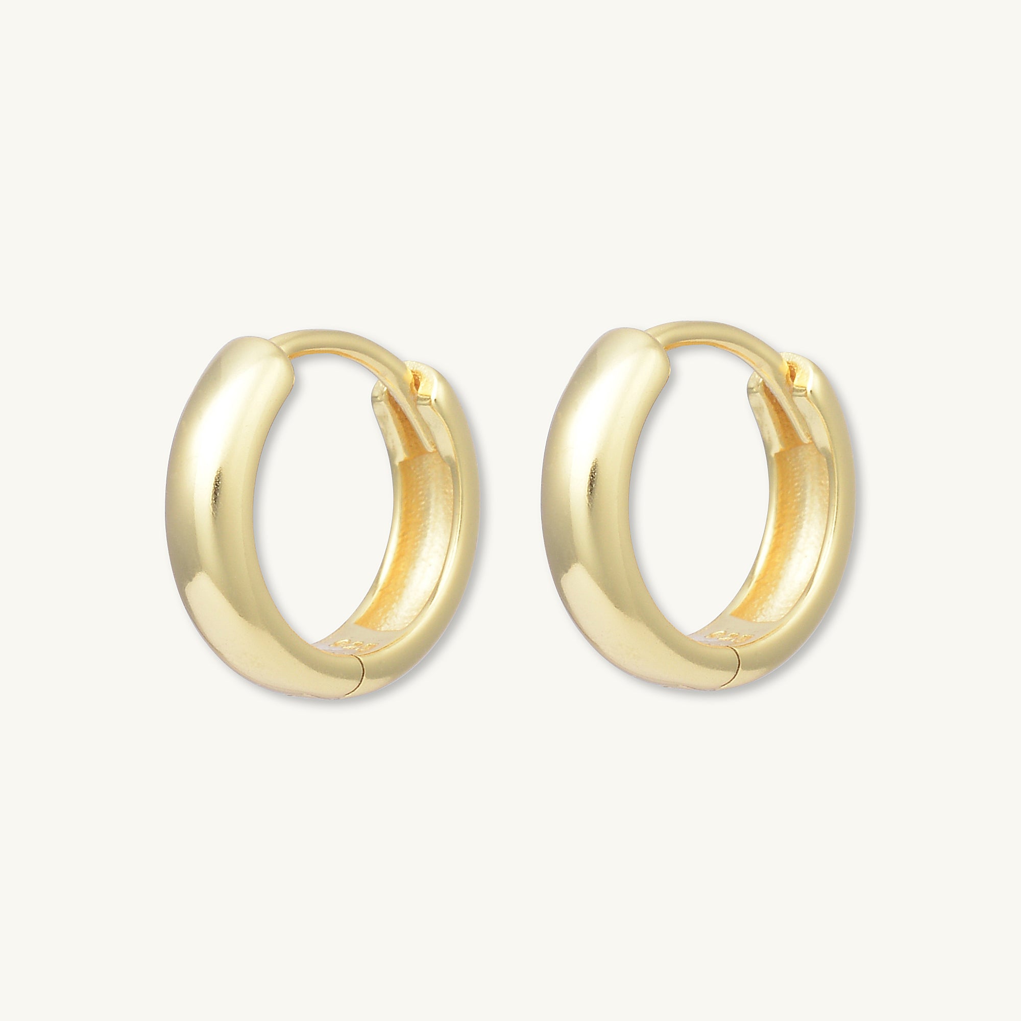 14k gold hoop huggie earrings hotsell