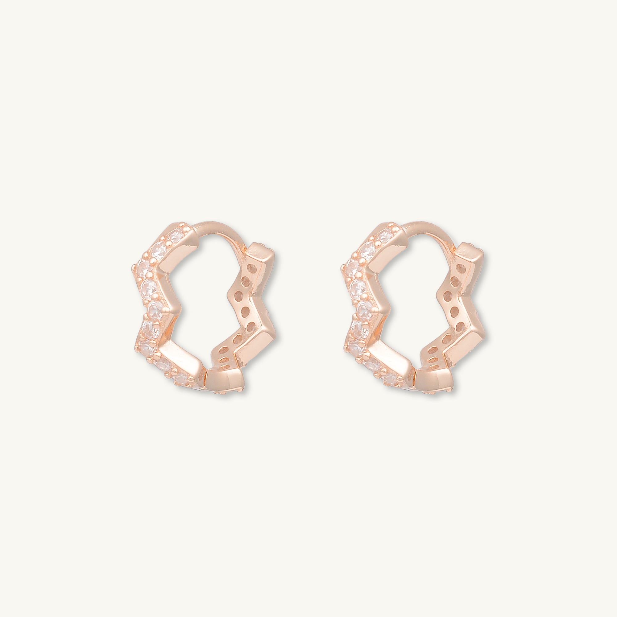 Zig Zag Sapphire Huggie Earrings