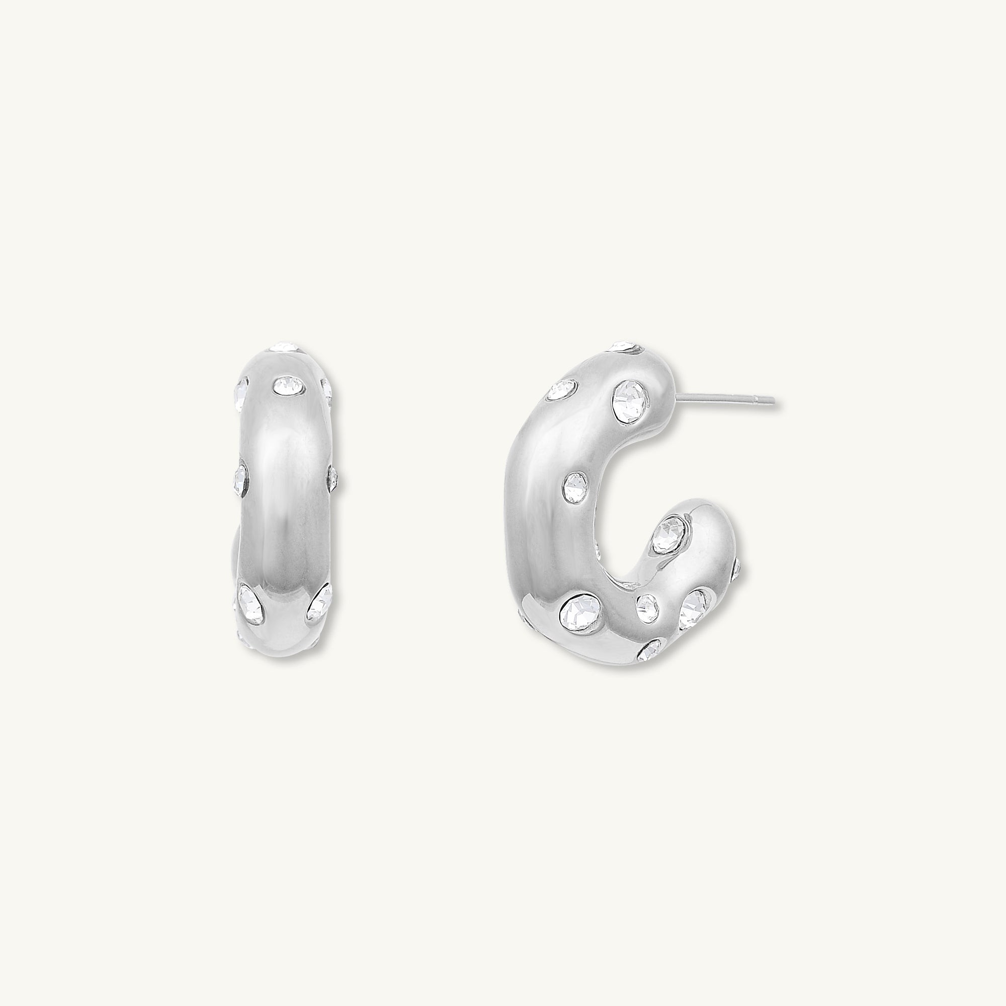 Quinn Zirconia Huggie Earrings