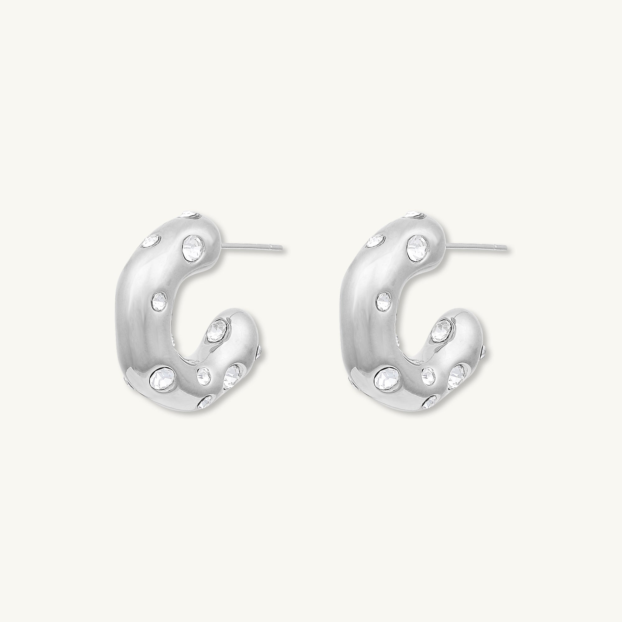 Quinn Zirconia Huggie Earrings