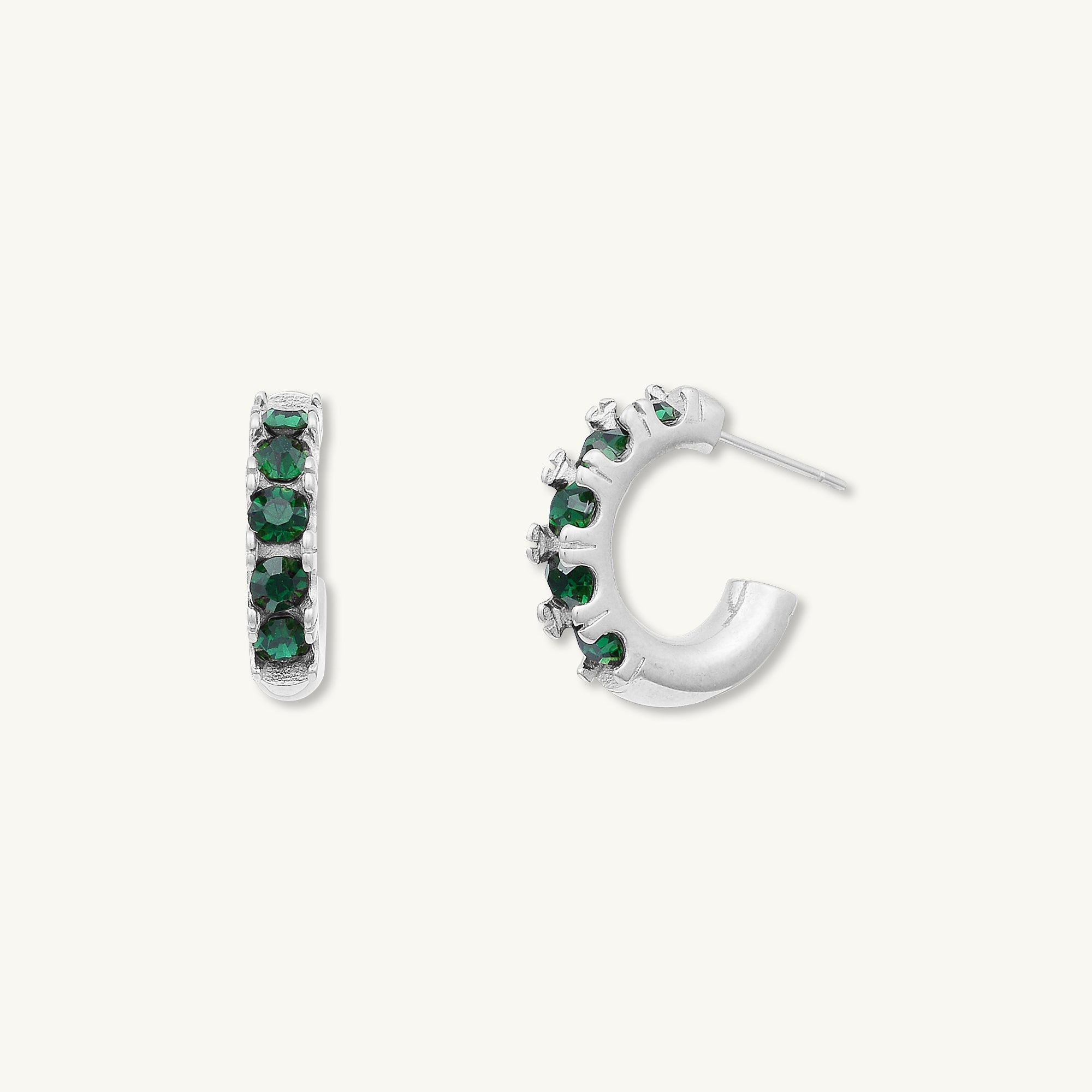 Brooklyn Zirconia Huggie Earrings